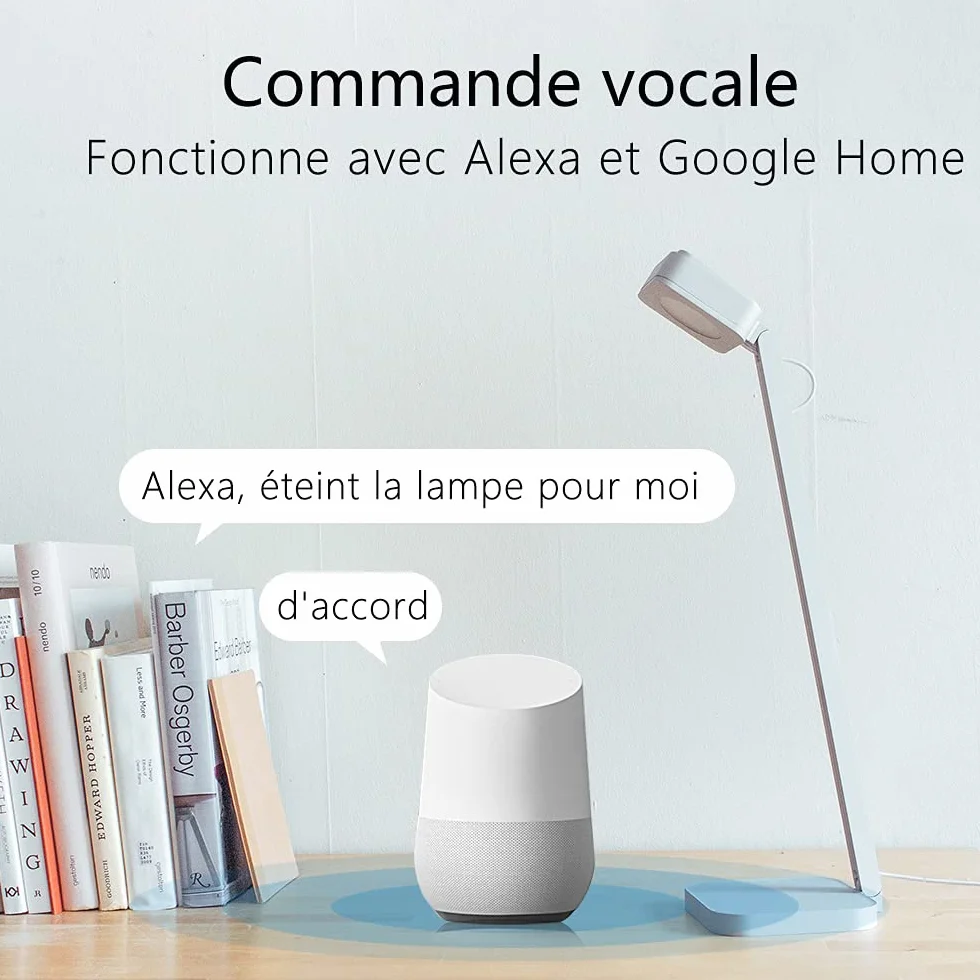 eMylo Commutateur WiFi intelligent Interrupteur d'éclairage universel Smart Home DIY Module de relais sans fil Télécommande Minuterie Commande vocale avec Alexa, Google Home Via Android IOS 1PC