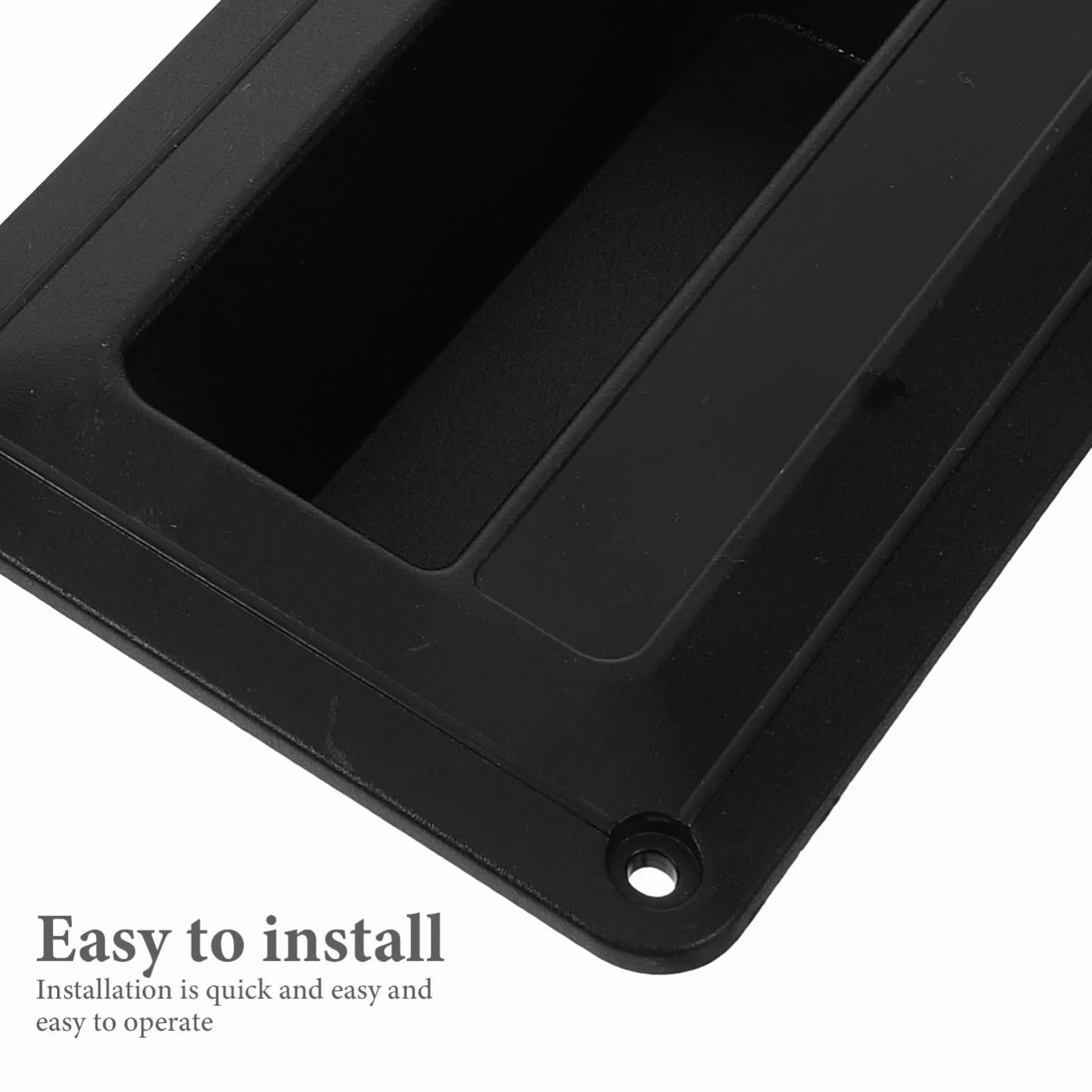 Holibanna Poignée de Haut-Parleur Encastrable Noire en Plastique, Facile à Installer, Lot de 4 Pièces, Accessoire Audio Décoratif pour Équipement de Scène Classique