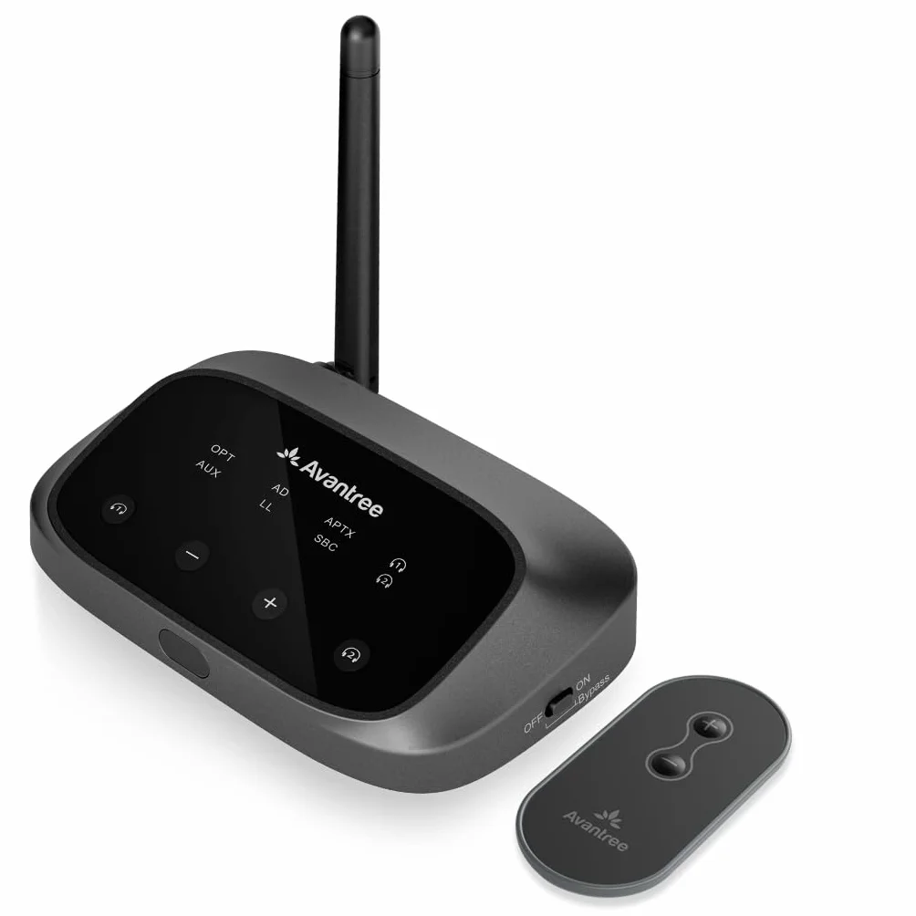 Avantree Oasis Plus 2 Émetteur Bluetooth TV Contrôle Volume Distance aptX Adaptive Pass-Through Soundbar