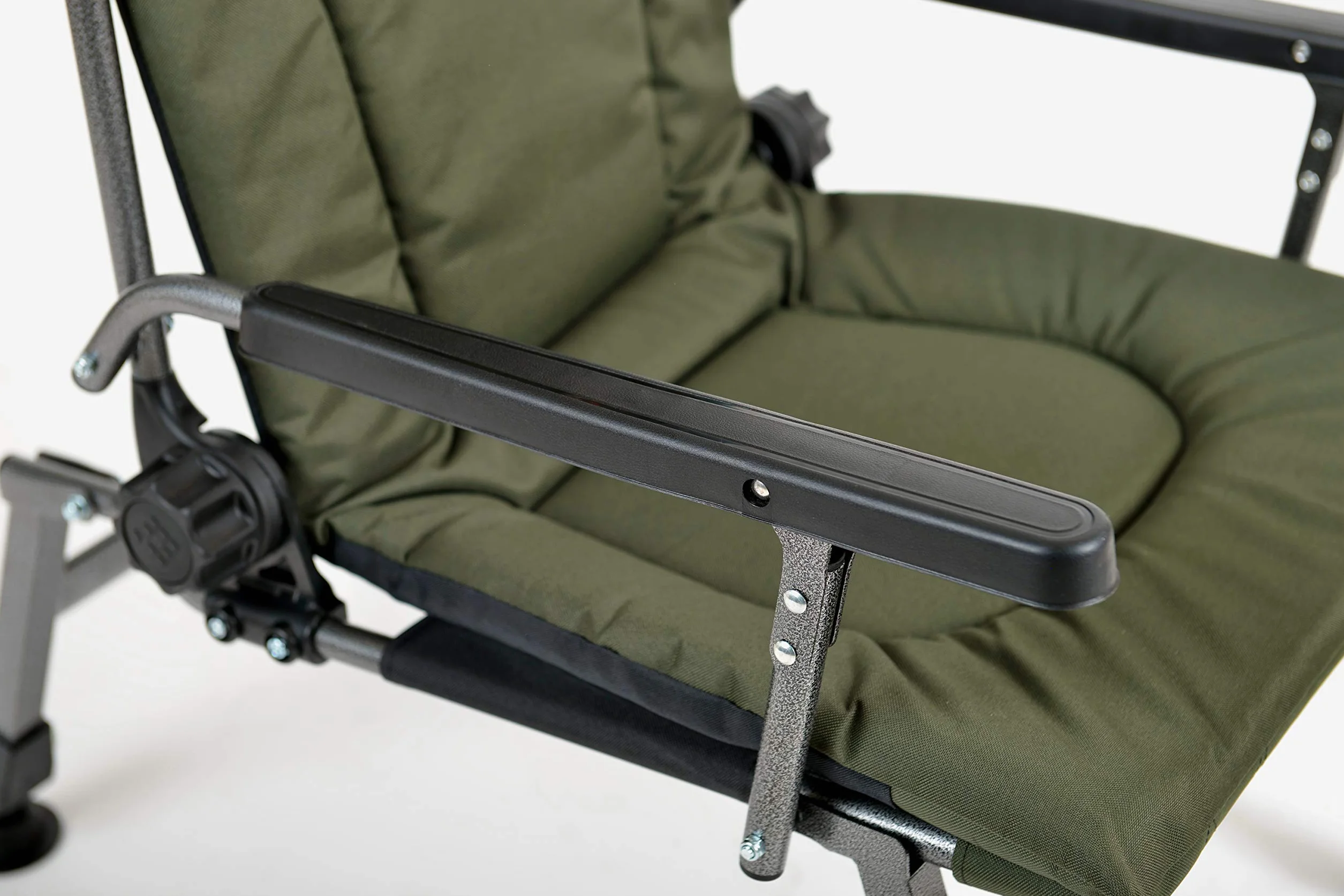 Chaise de pêche Deluxe Carp F5R ST/P avec support canne et hauteur supplémentaire