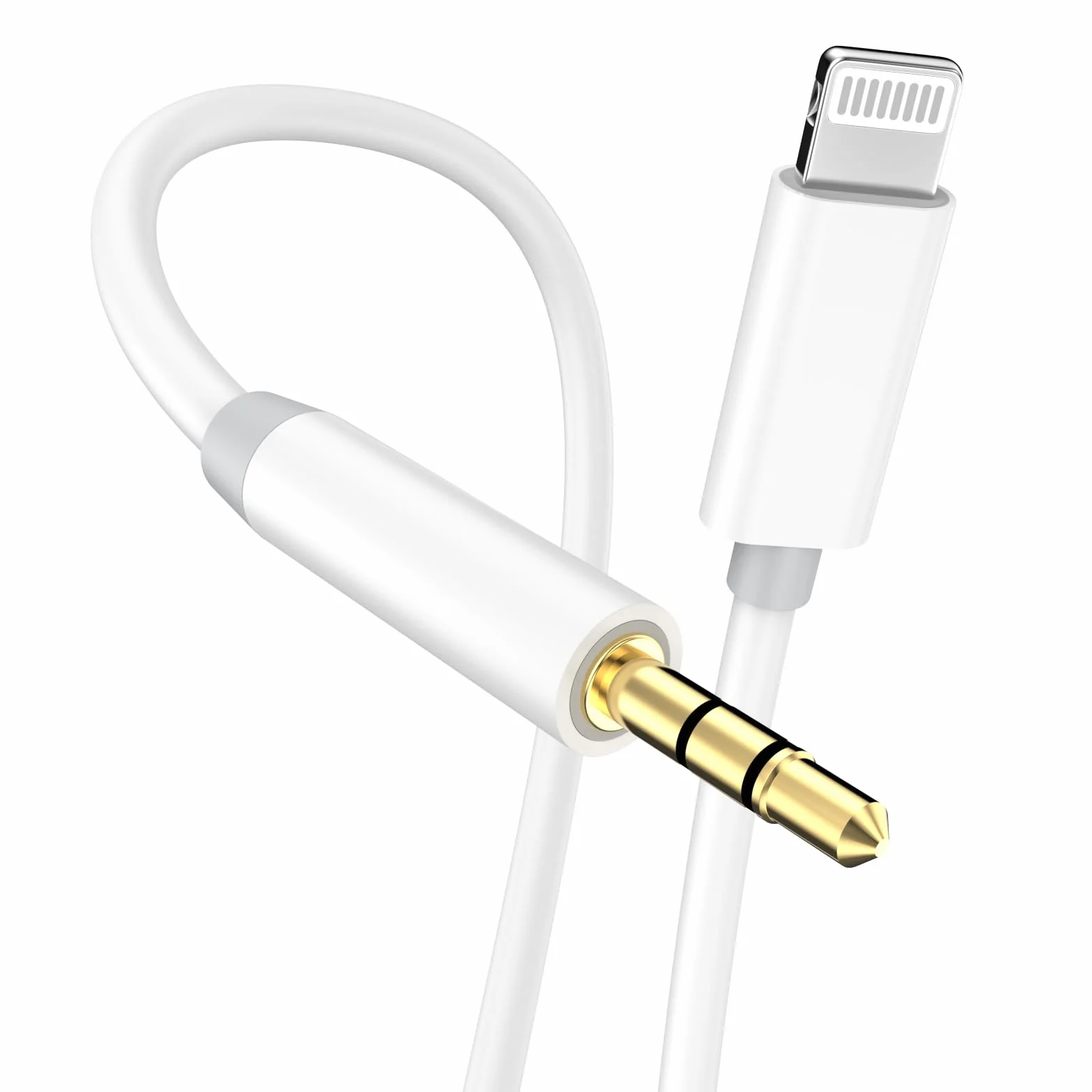 Cordon auxiliaire iPhone voiture adaptateur Lightning vers prise casque 3,5 mm compatible iPhone 14 13 12 11 XS XR X 8 7