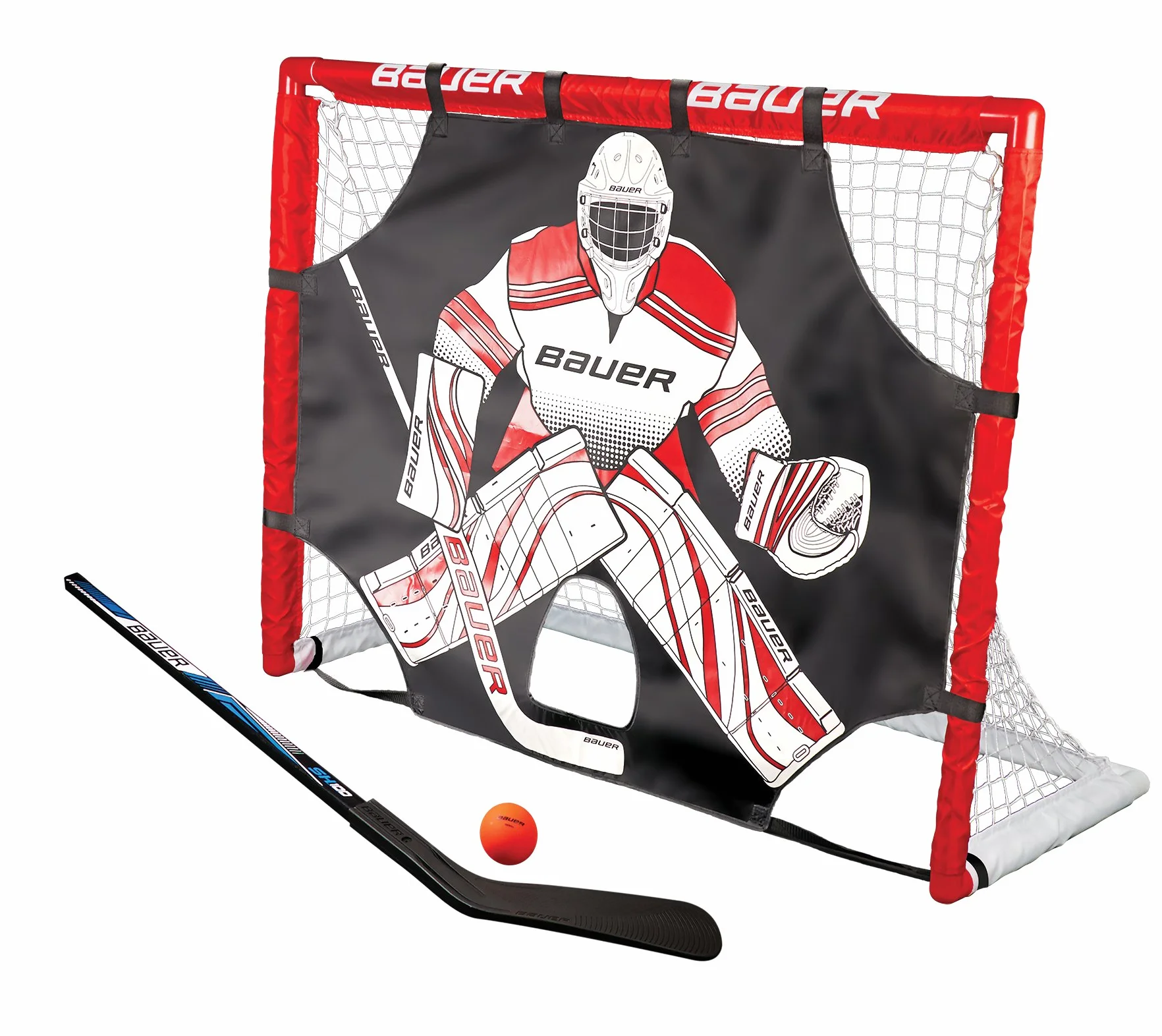BAUER Street Hockey Goal Set 48' with Stick & Ball