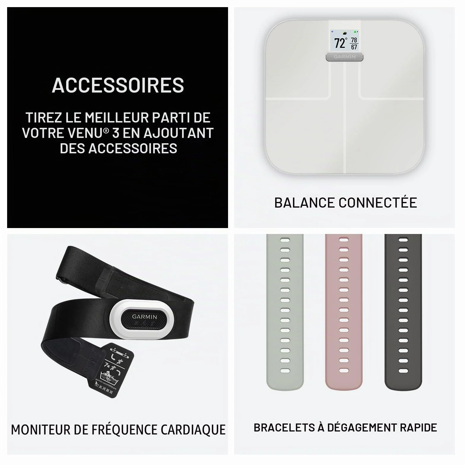 Garmin Venu 3S Montre connectée GPS Sport Santé Soft Gold Bracelet Ivoire 41 mm