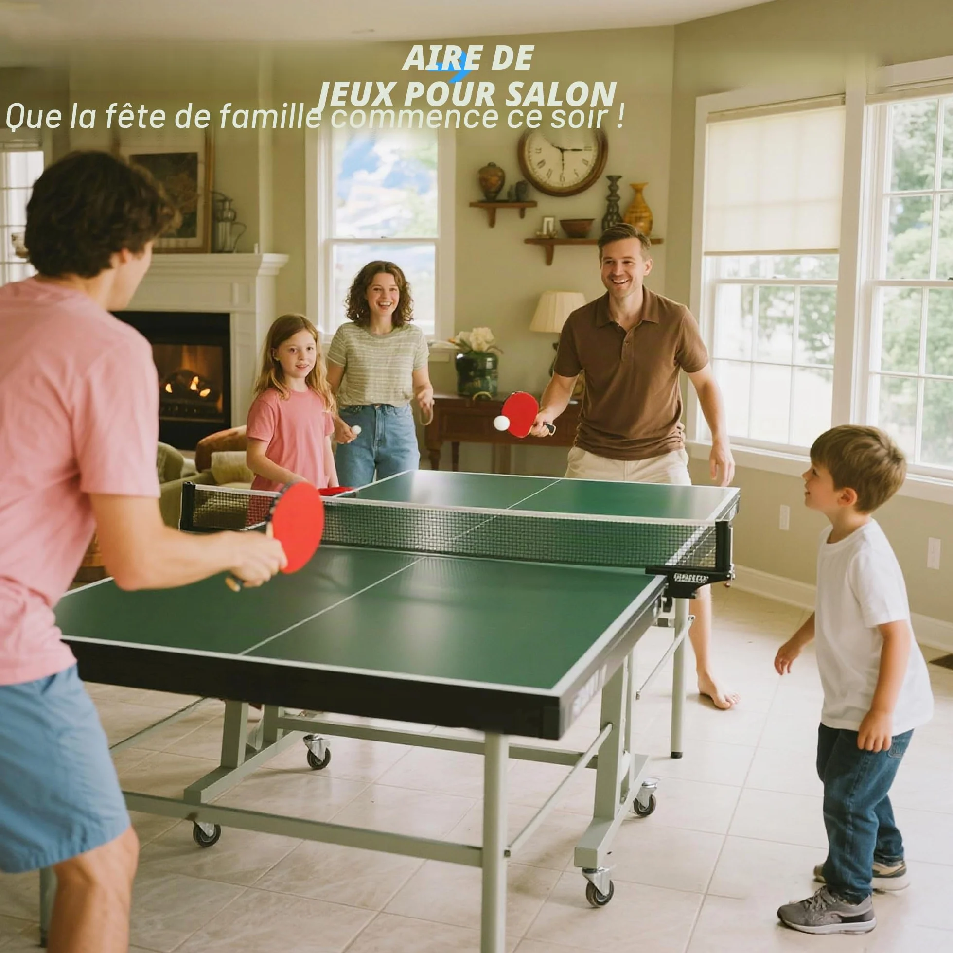 Raquette de Ping-Pong, 2 Raquettes + 3 Balles + 1 Sac