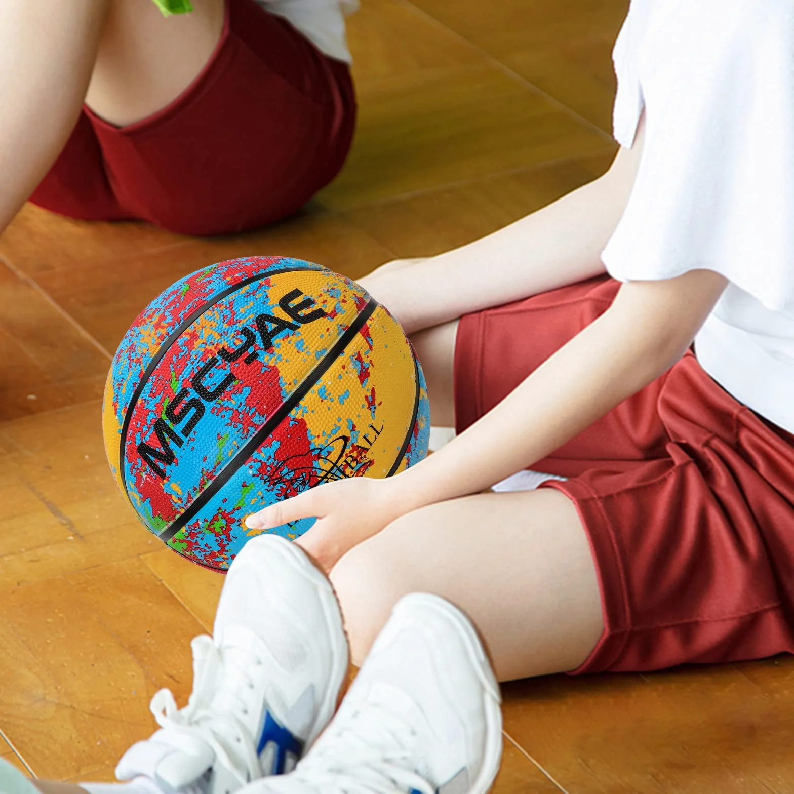 Ballon de Basket Taille 5 et 3 pour Enfants, Extérieur en Caoutchouc