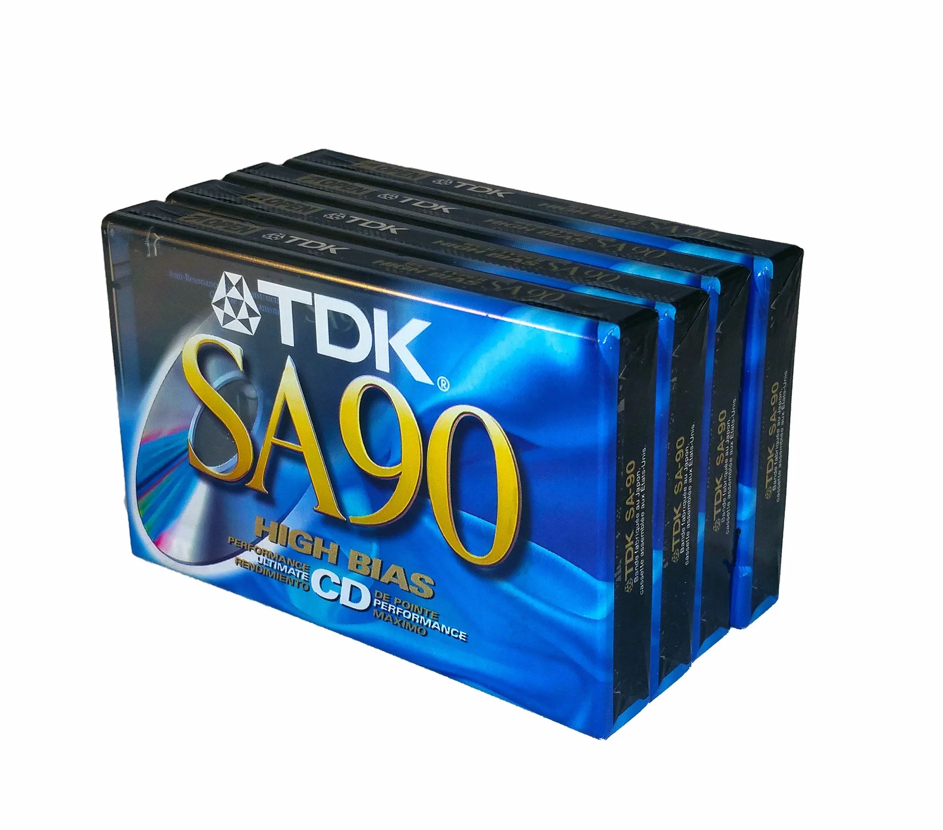 TDK SA 90 High Bias Ultimate CD Lot de 4 Cassettes Audio Vierges