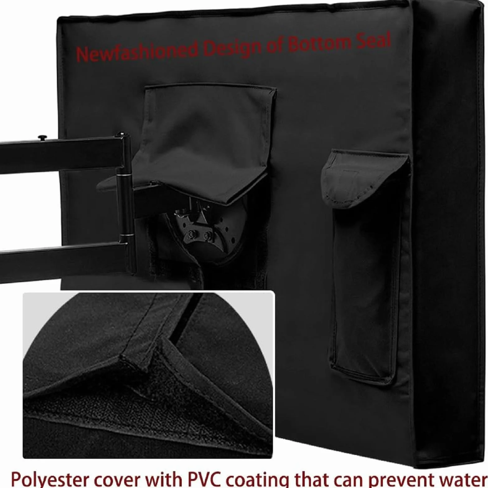 Housse de Protection d'extérieur pour TV Résistante aux Intempéries, 30 "- 32", Noir