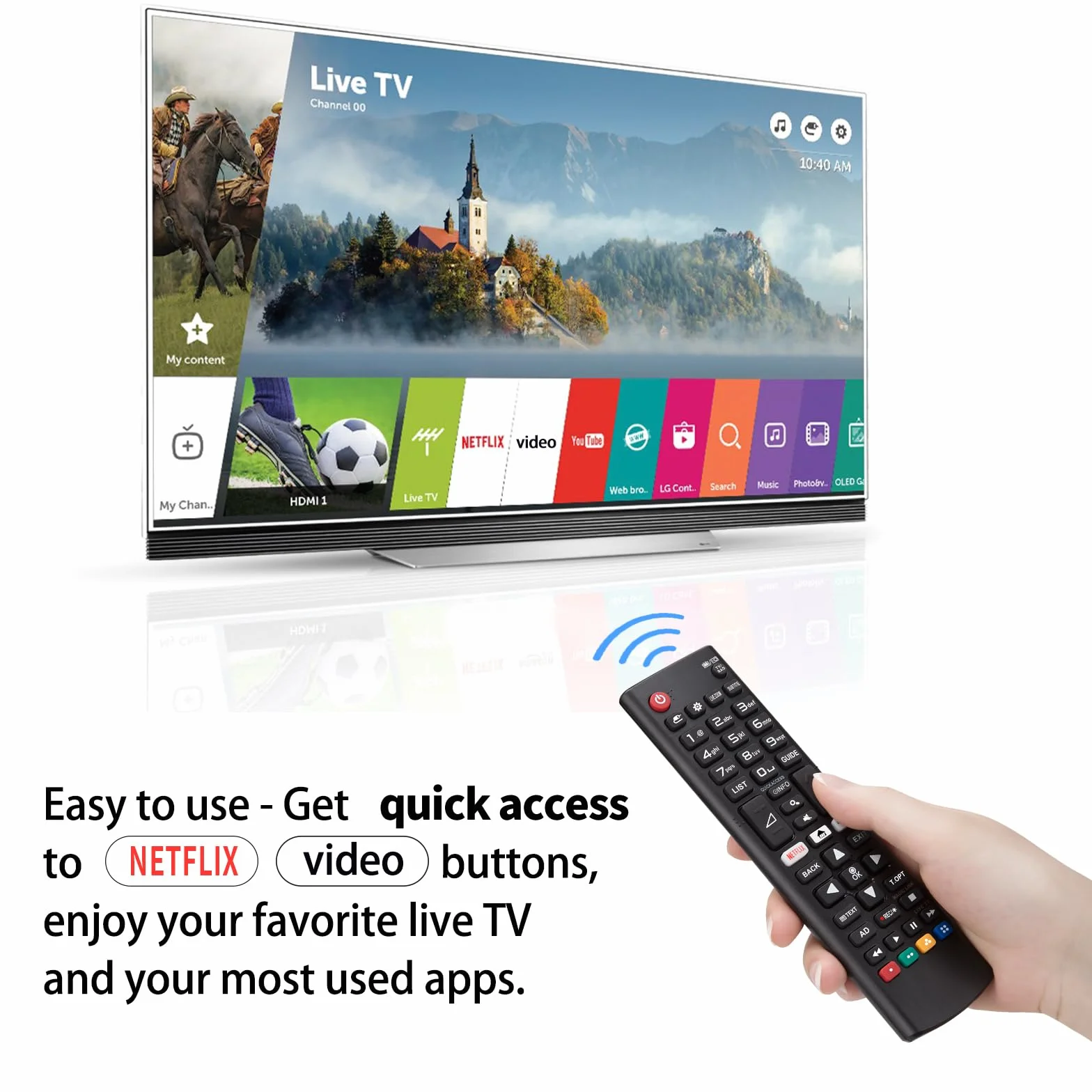 Universelle Telecommande LG Smart TV avec Piles