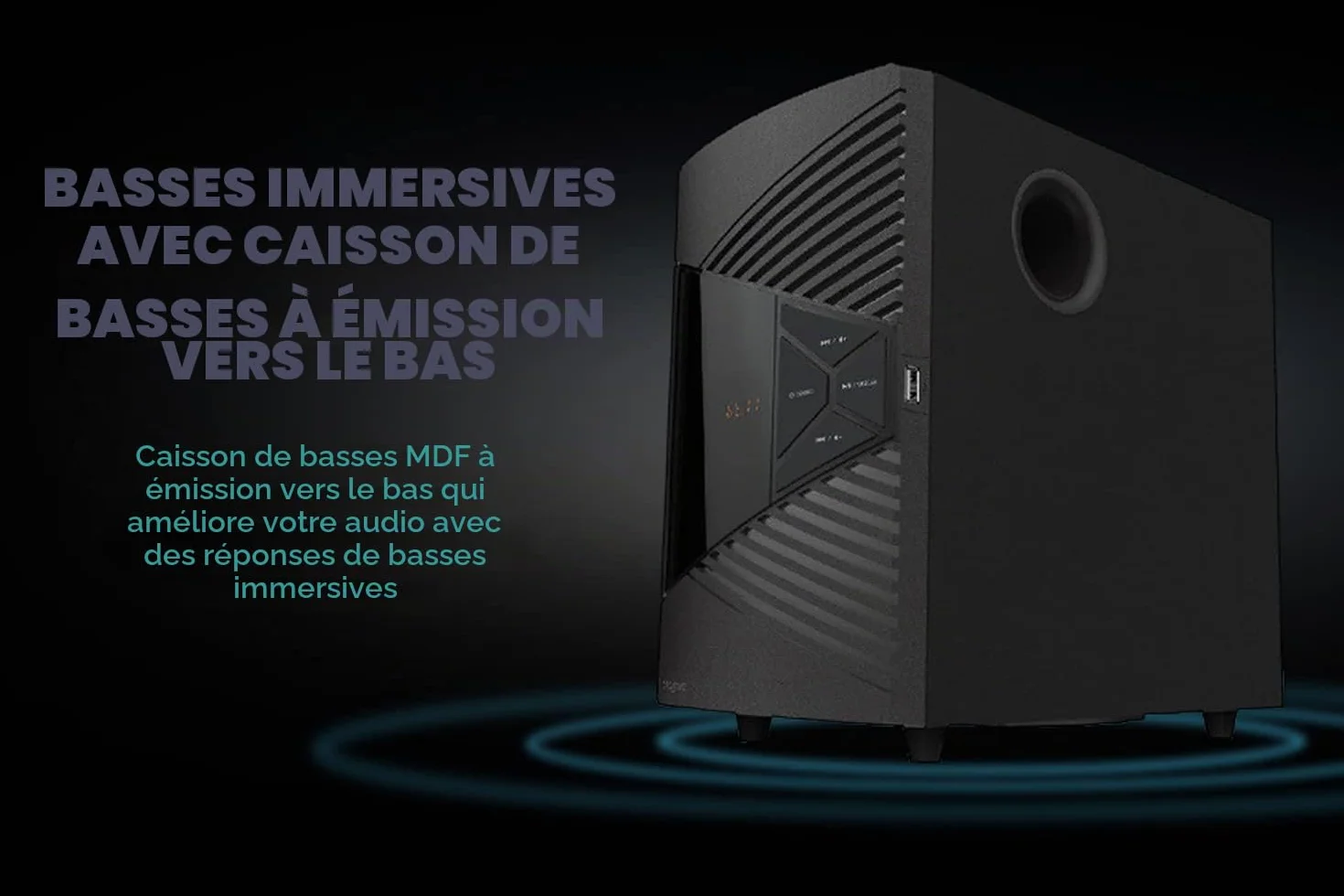 Creative SBS E2500 Système de Haut-parleurs 2.1 Bluetooth Caisson de Basses Noir