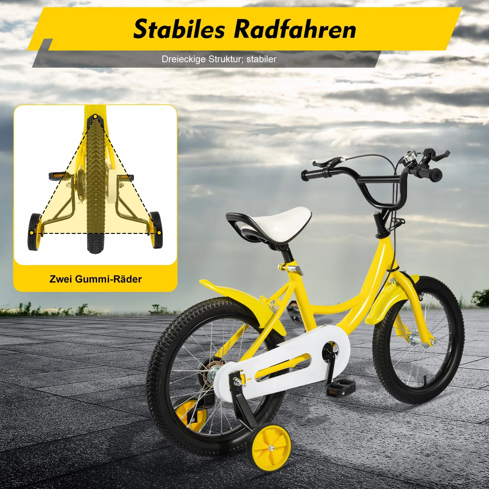 Vélo enfant 30,5 cm roues stabilisatrices hauteur réglable 6 cm bleu garçons 2-4 ans 85-105 cm