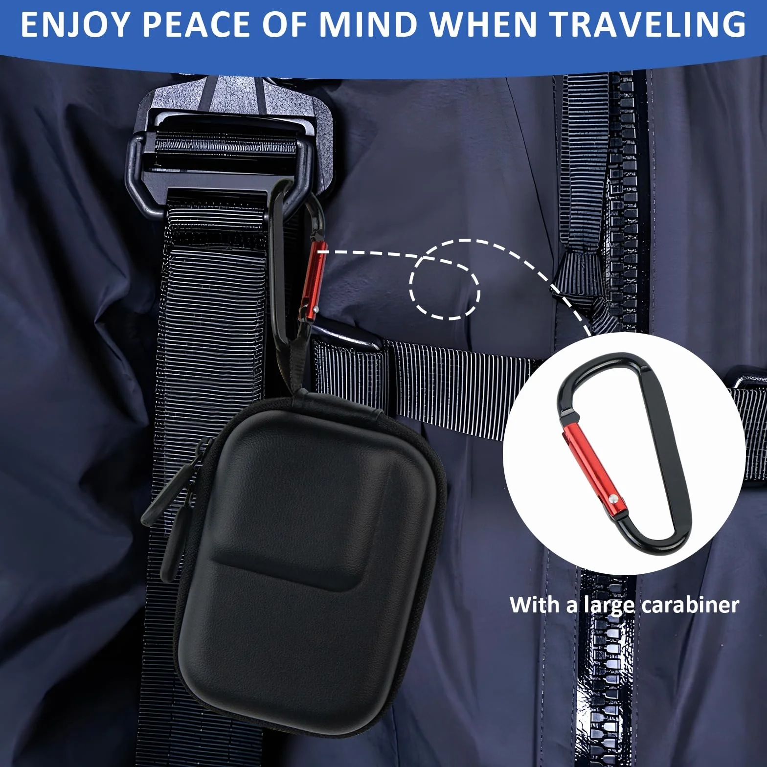 Hesupy Étui De Voyage Pour Dji Action 5 Pro/4/3, Sac De Protection Résistant Aux Chutes Noir
