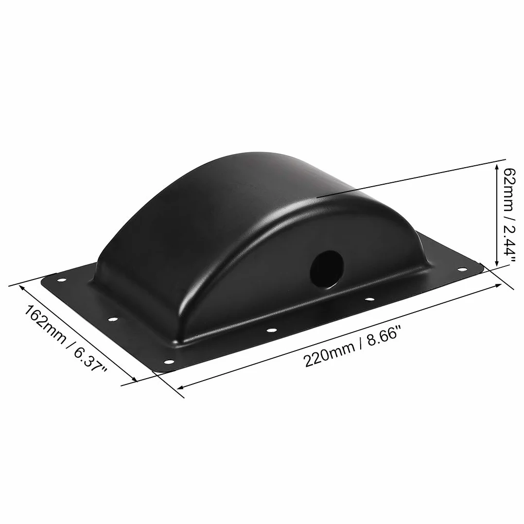 sourcing map Poignée Haut-Parleur Encastrée Support Préhension Style Poche Haut-Parleur Remplacement pour Armoire Audio Poignées en Métal Noir