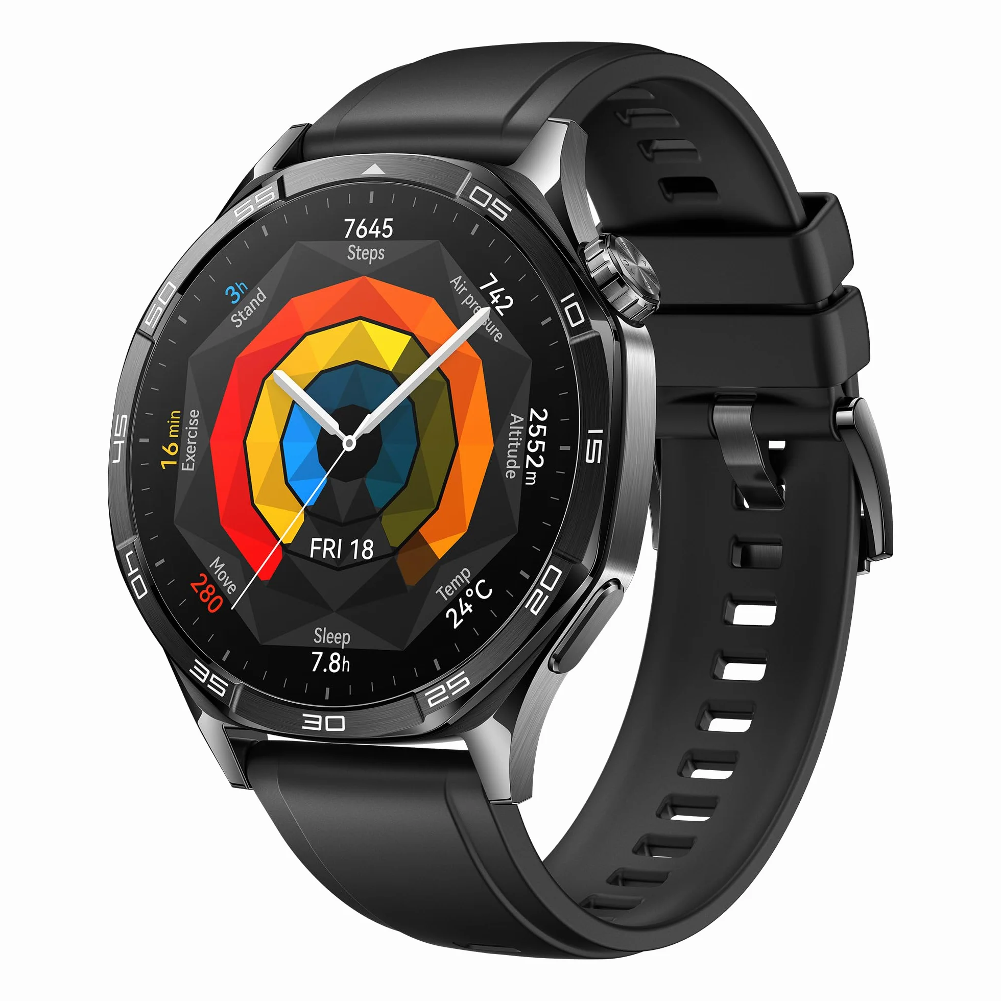 HUAWEI Watch GT 5 46mm Montre Connectée Noir, Suivi Santé, Autonomie 14 Jours iOS Android