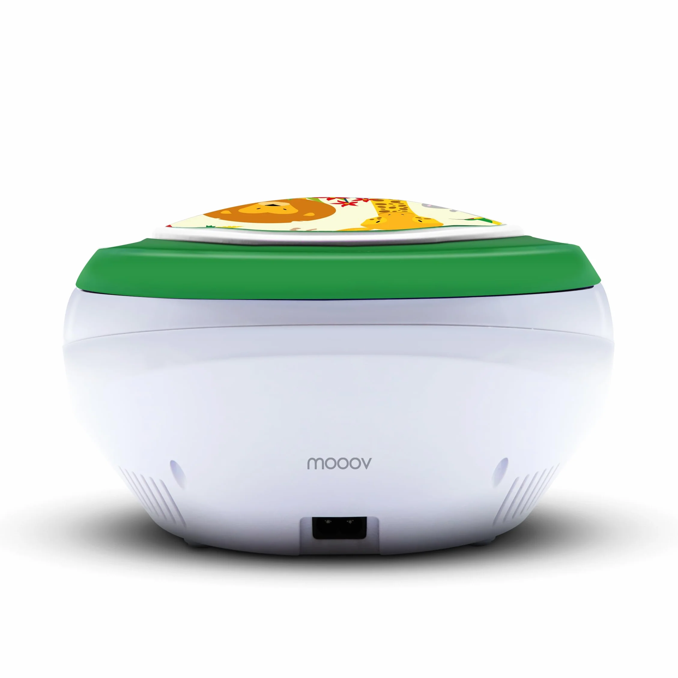 MOOOV Lecteur CD Enfant Jungle MP3 USB AUX-in Prise Casque Portable Vert Blanc