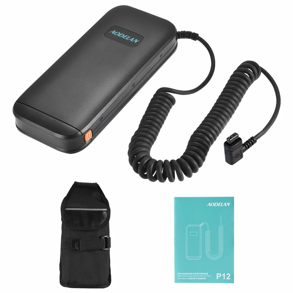 AODELAN Flash Batterie Boîtier Batterie Flash Externe pour Canon Speedlite 550EX 580EX 580EXII 600EX 600EX-RT 600EX II-RT
