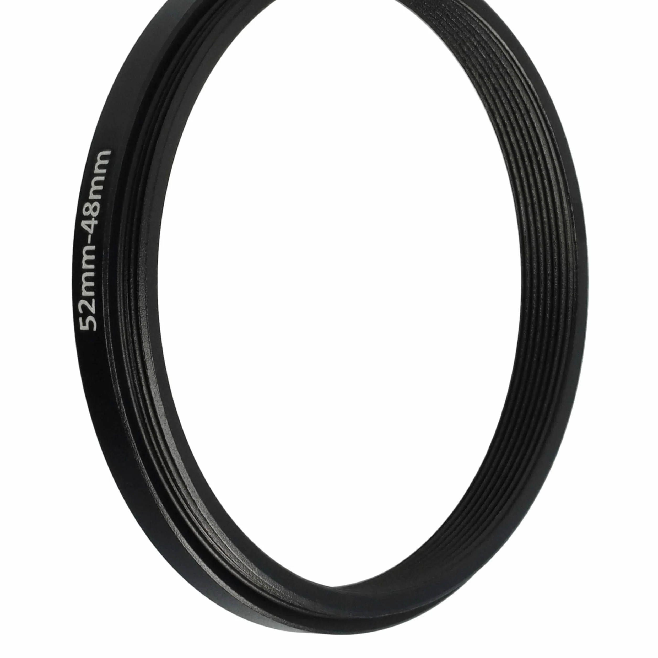 vhbw Bague d'adaptation de Filtre Step-Down de 52 mm vers 48 mm pour Objectif d'appareil Photo - Réducteur, métal, Noir