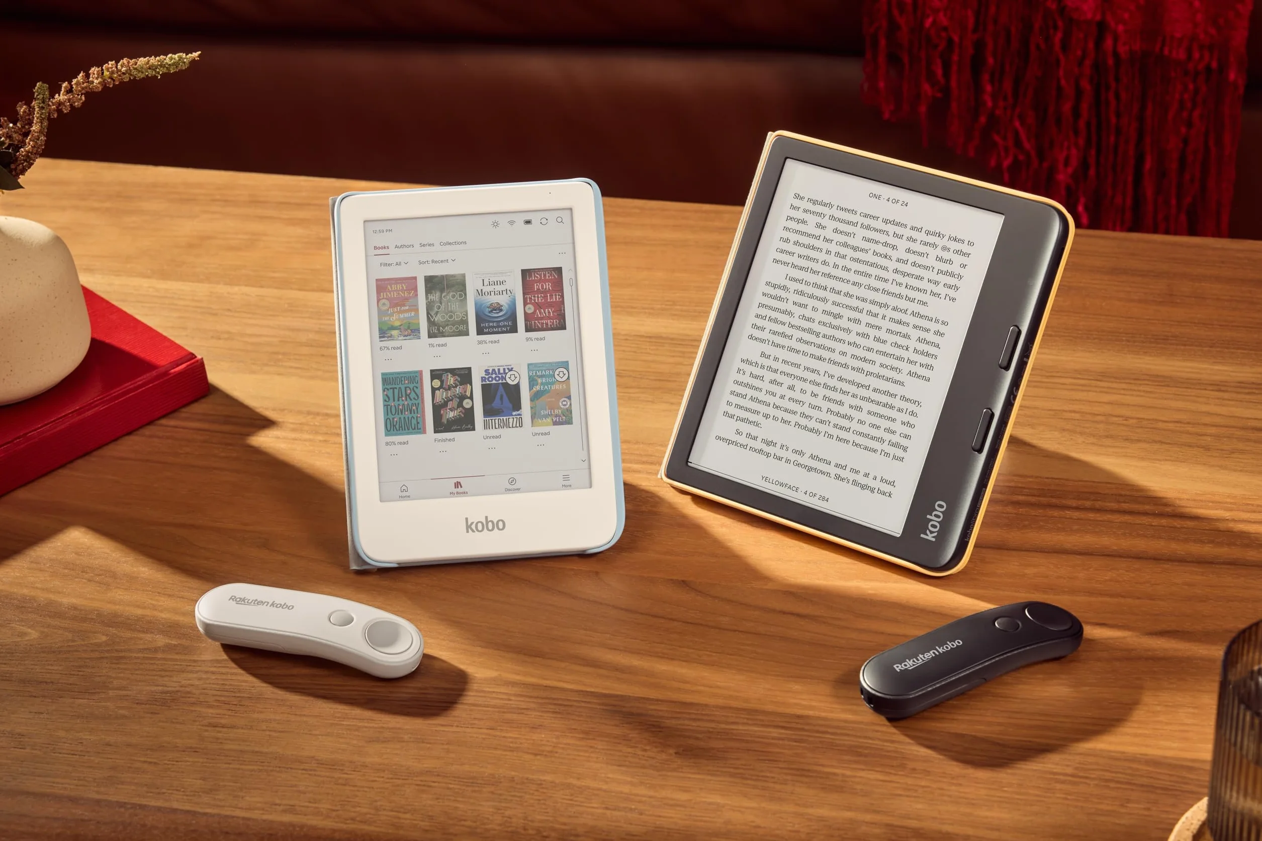 Kobo Télécommande | Tourne-Page | Compatible avec Les liseuses Kobo | Lecture Mains Libres | Ergonomique | Connexion Bluetooth (Blanc)