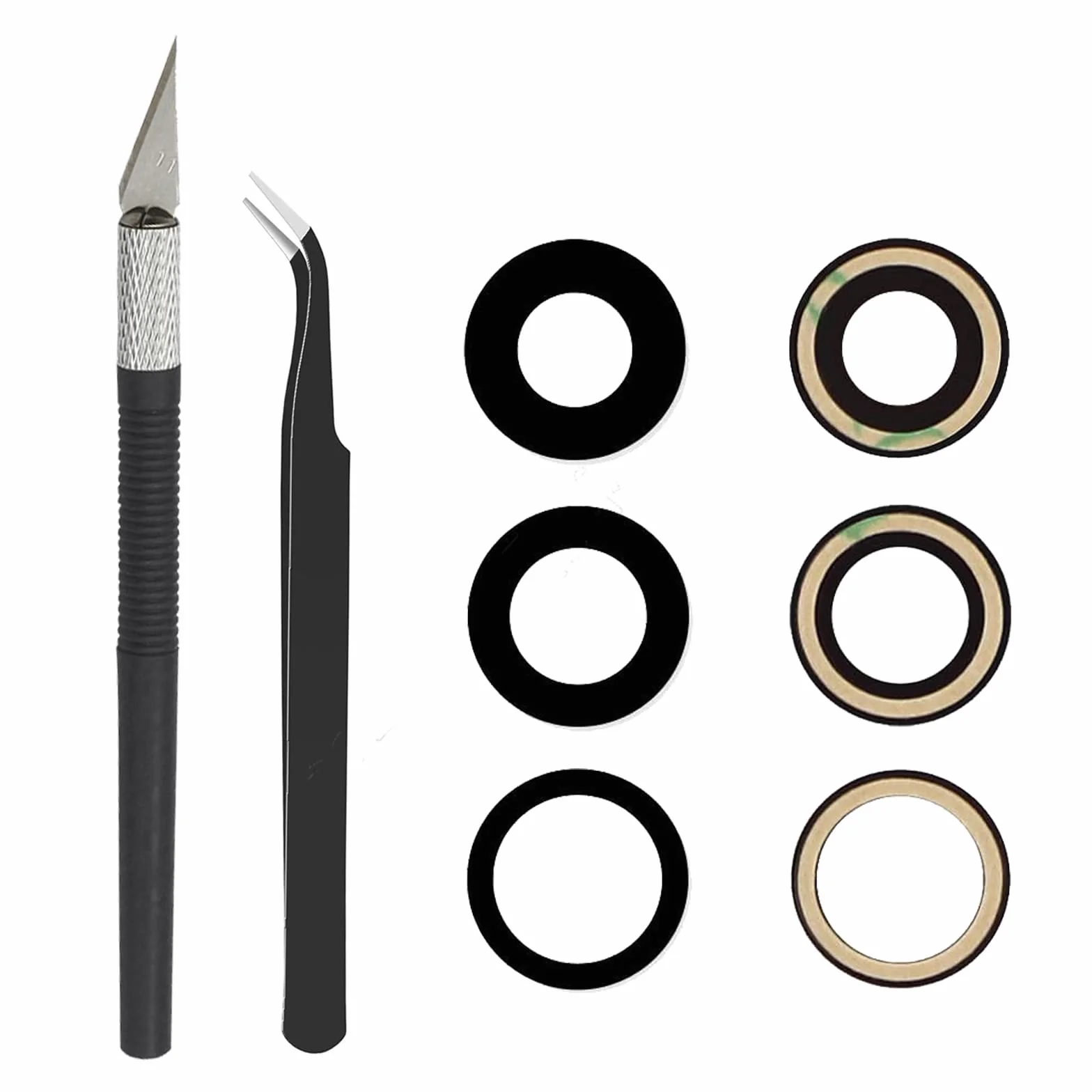 Lentille de rechange d'origine pour caméra arrière iPhone 13 Pro et iPhone 13 Pro Max avec adhésif pré-installé et kit d'outils de réparation