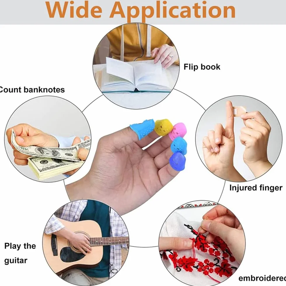 Protège Doigt Guitare - 30PCS Antidérapants 5 Tailles pour Débutants Guitare Ukulélé