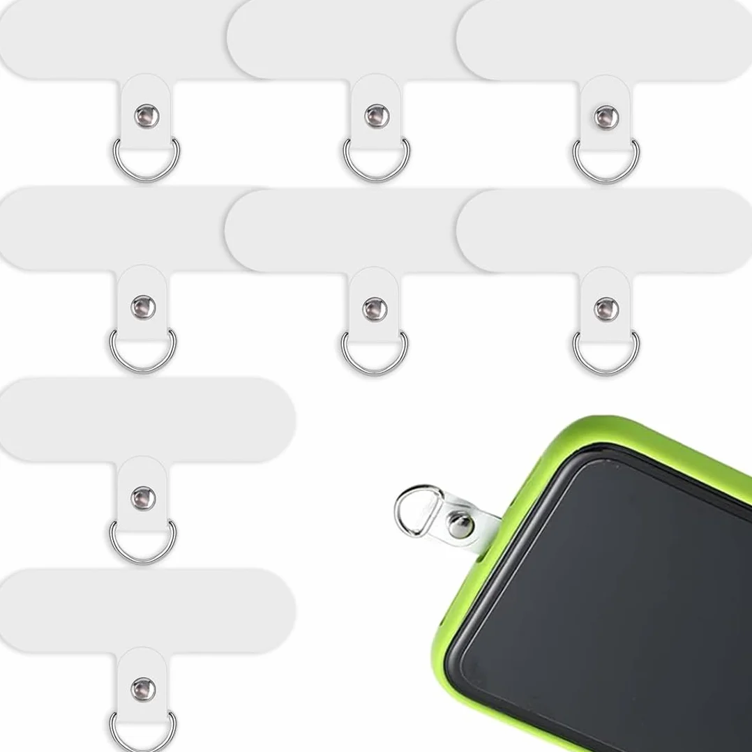 8pcs Patch pour Téléphone Portable,Transparent Patch pour Cordon de Téléphone Portable Polyvalent Onglet d'Attache de Téléphone pour la Plupart des Étuis de Téléphone Portable