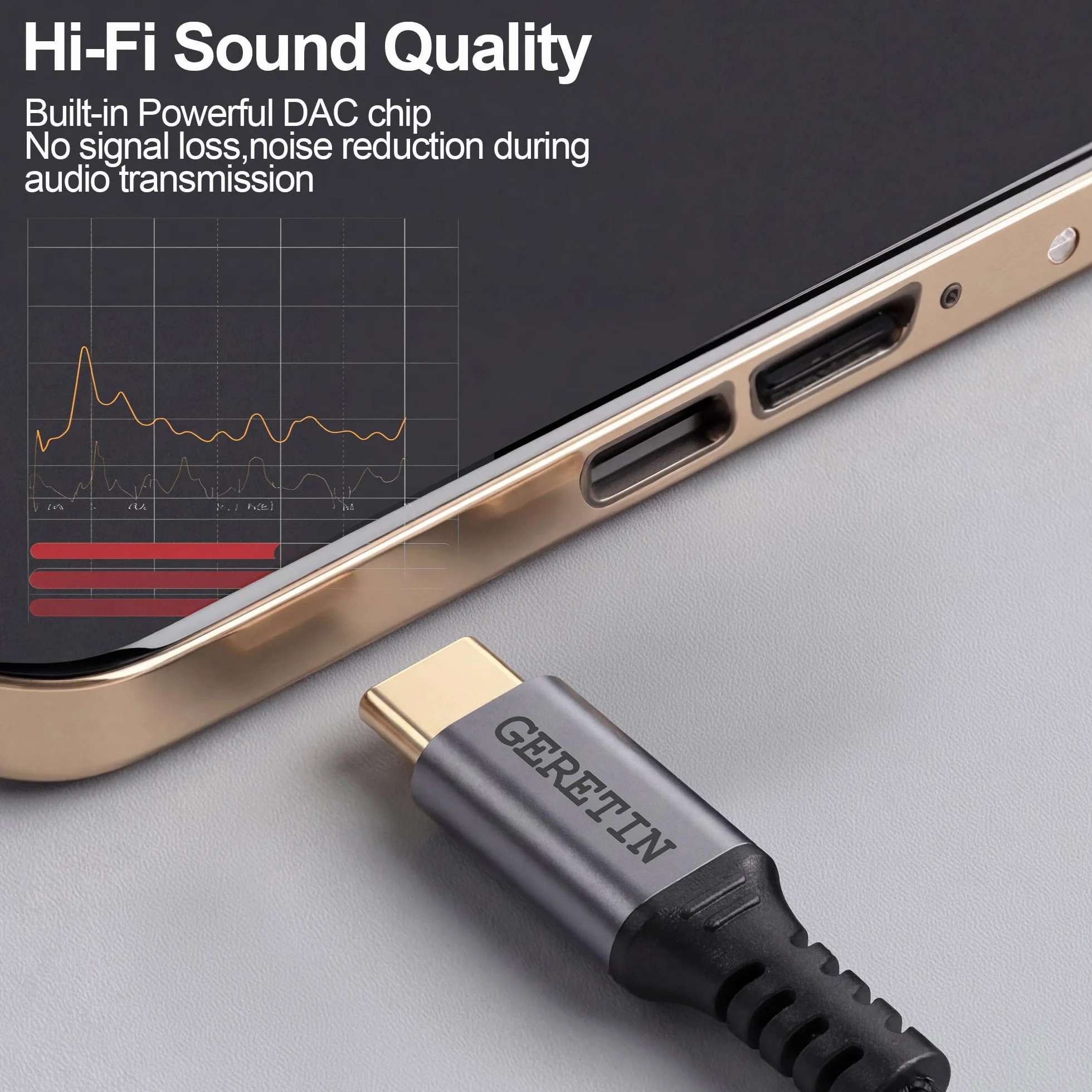 Câble Audio USB C vers 2 RCA Câble Adaptateur Type C Mâle vers 2RCA Mâle Y Auxiliaire Audio Stéréo Compatible avec Téléphone Amplificateur Enceinte HDTV Home Cinéma iPhone 16/17 Pixel 10/9-2M