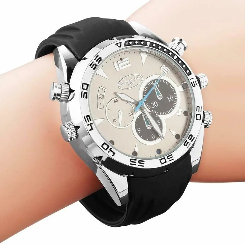Petite DV Espion Caméra – Mini Cachée HD 1080P Montre Carte Mémoire 32G Intégrée Spy Cam(W5000)