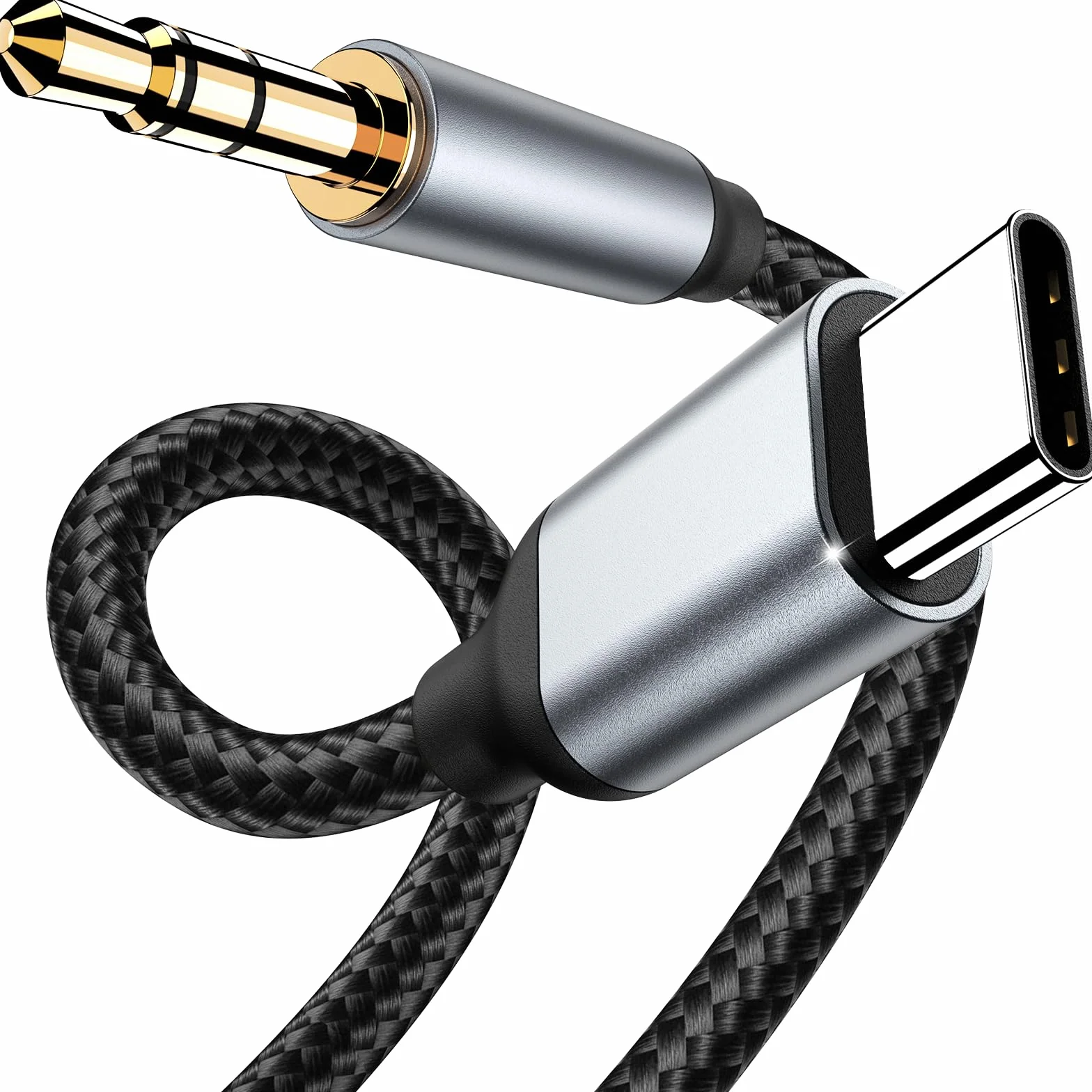 Câble USB C vers 3.5mm Jack 1.2M Adaptateur Stéréo pour iPhone 17 16 15 Samsung Galaxy S23 S22 S21 Note 20 Huawei P40 P30
