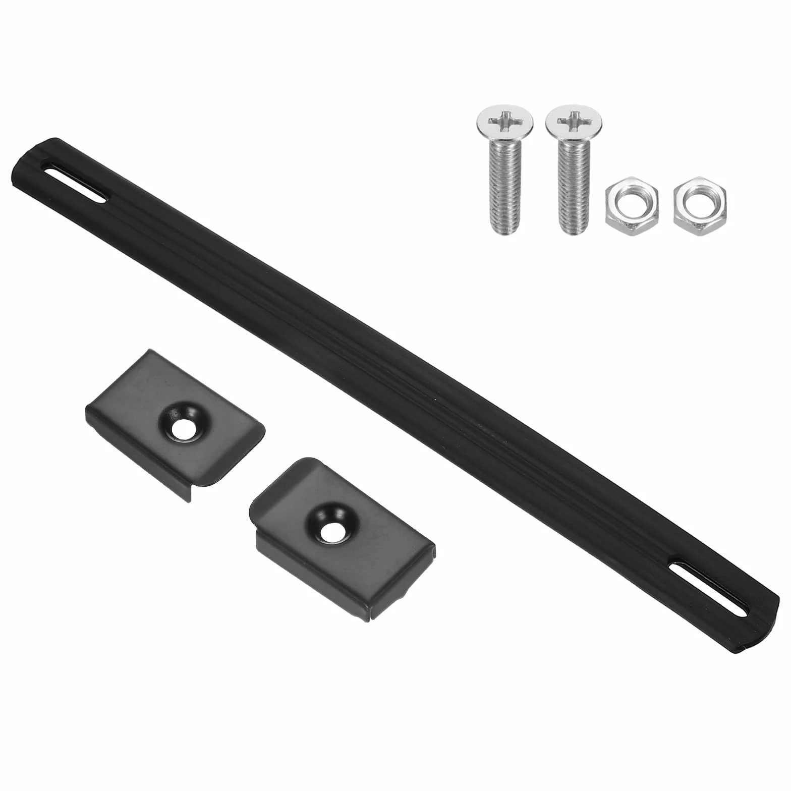 PATIKIL Poignée de Remplacement 9,5 Pouces, Poignée de Sangle en Caoutchouc pour Enceintes d'Amplificateurs avec Embouts Métalliques et Accessoires de Fixation, Noir