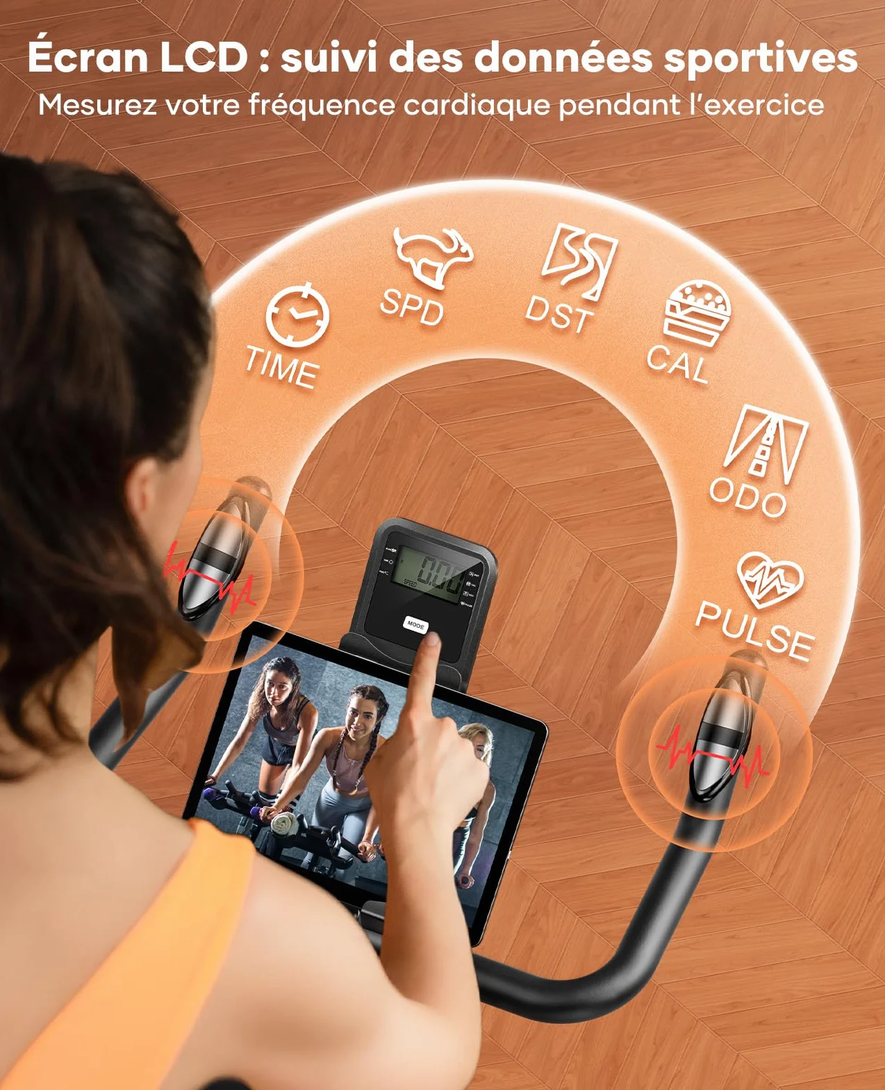 TOPUTURE Vélo d'Appartement Magnétique Connecté APP, Résistance Réglable Silencieux, 160KG
