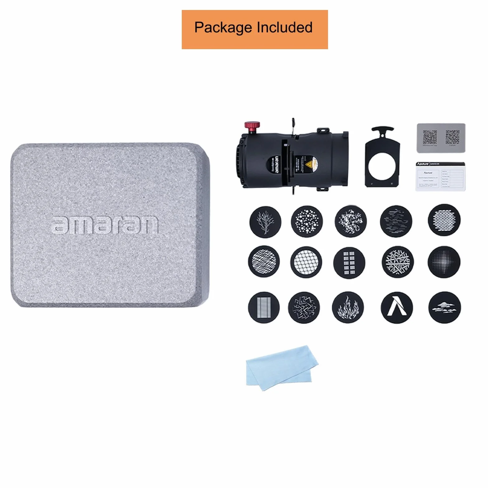 Aputure Amaran Spotlight SE Kit d'objectif 36°, modificateur d'objectif de Projection pour Amaran 300C Amaran 150C Amaran 200X S 60X S Aputure 300X