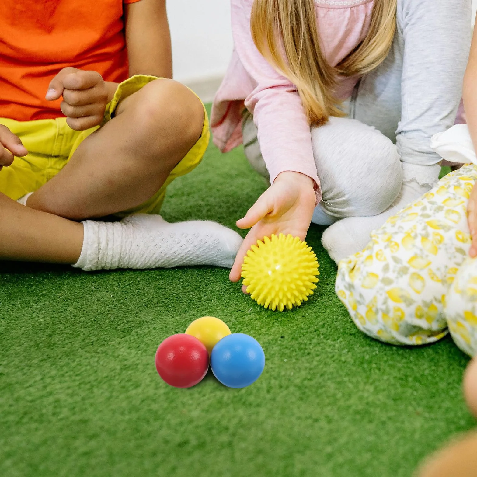 Boules de Croquet en Bois Lot de 3, Jeu de Croquet pour Enfants Plein Air Jardin
