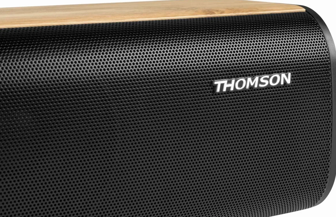 THOMSON Barre de Son Bluetooth 5.0 200W Sans fil Noir Bois 86 cm SB402BT