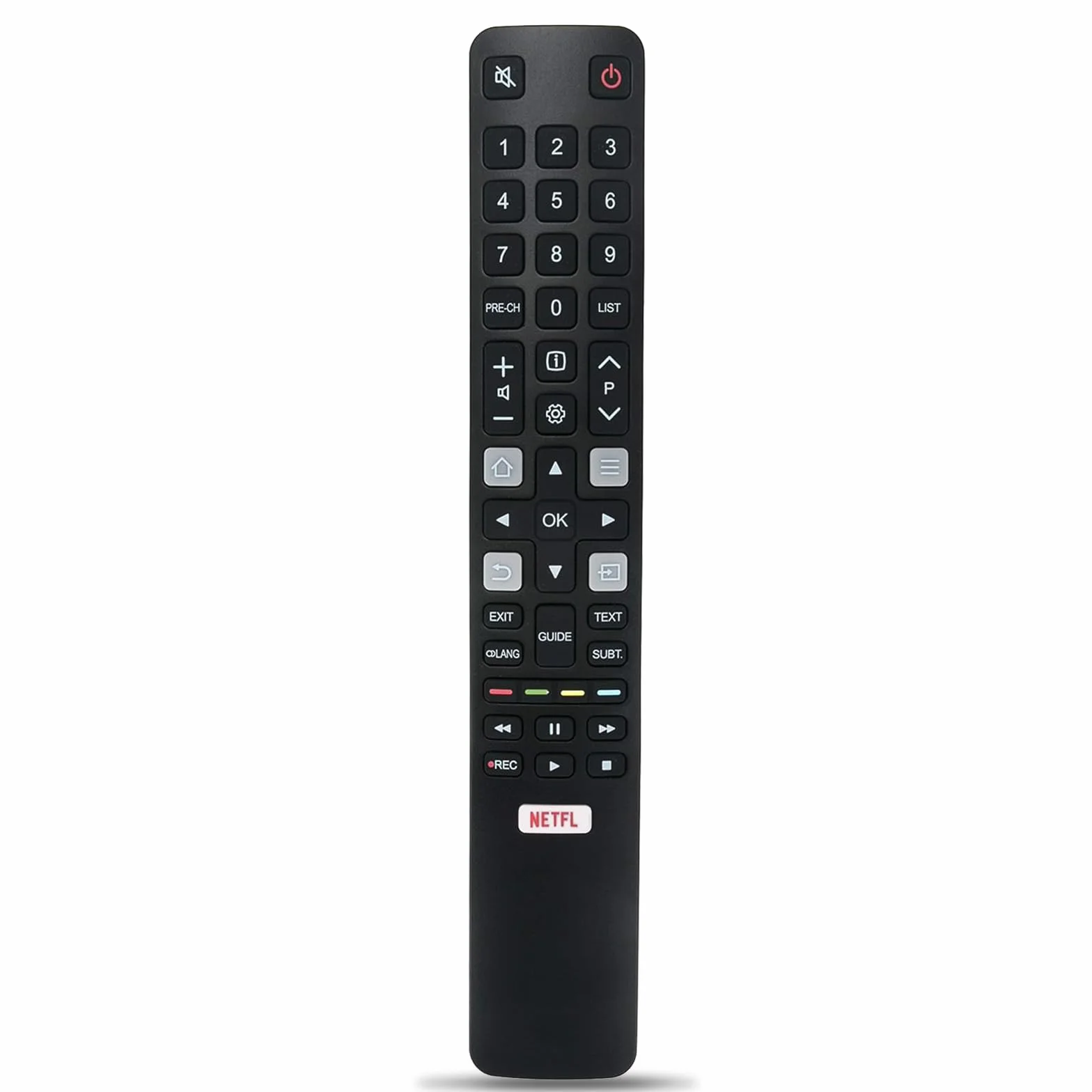 Télécommande TCL de Remplacement RC802N Télécommande Universelle TCL TV Compatible avec Tous Les téléviseurs TCL Smart TV, avec Bouton de Raccourci Netflix 32ES560 40ES560 U50P6146 U55C7006 U65X9026