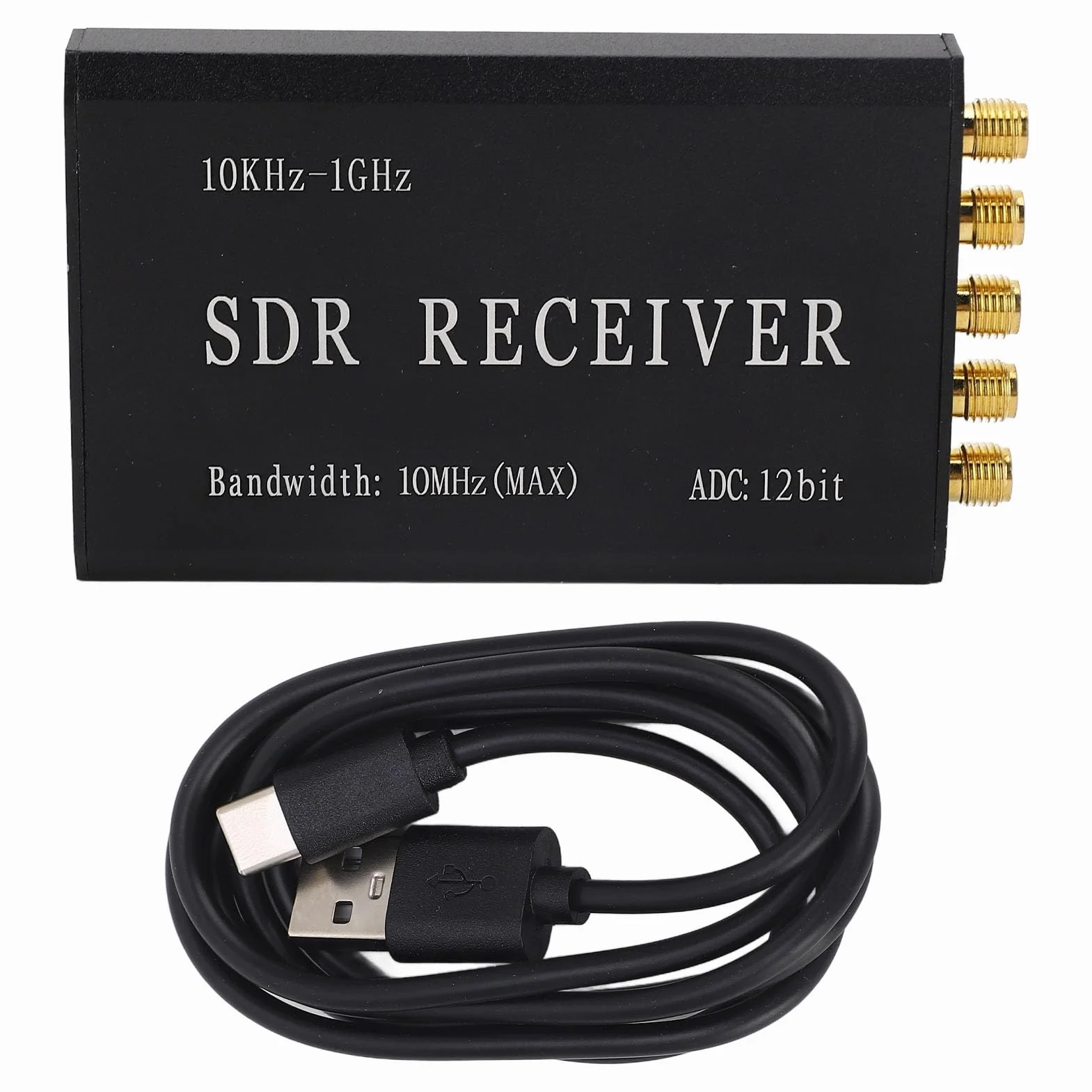 Récepteur SDR 12bit Récepteur Radio Défini par Logiciel Simplifié Module de Réception Radio en Alliage D'aluminium avec Câble USB