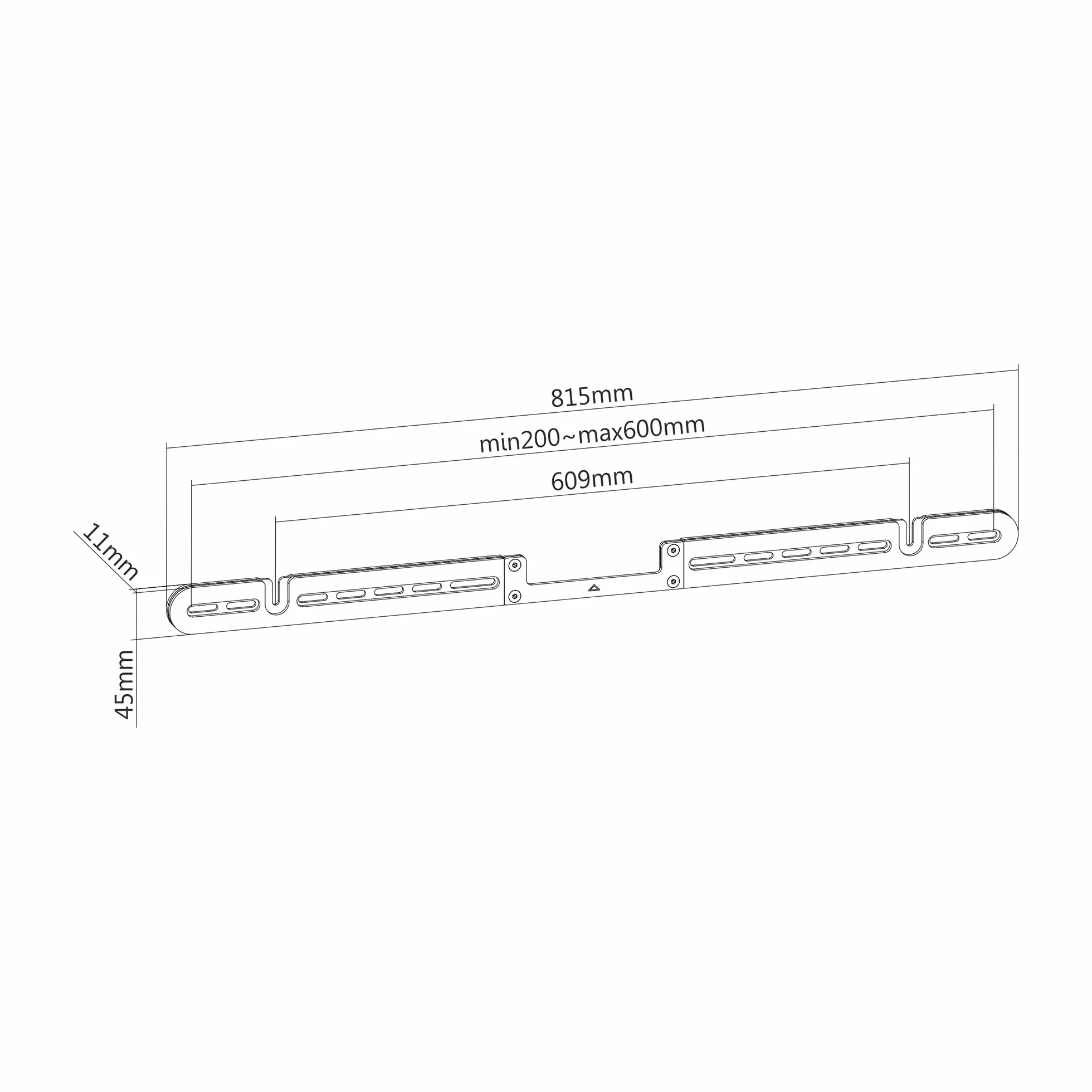 PureMounts® Support d'enceinte pour Montage Mural, Compatible avec Sonos Arc/Arc Ultra, capacité de Charge : 10 kg, Blanc