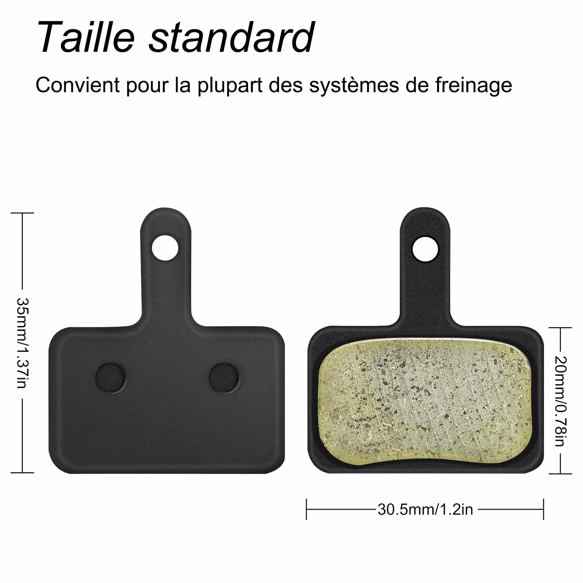 Lot de 4 Plaquettes de Frein pour Vélo B01S, Disques de Frein Haute Performance pour Deore, TRP, Tektro