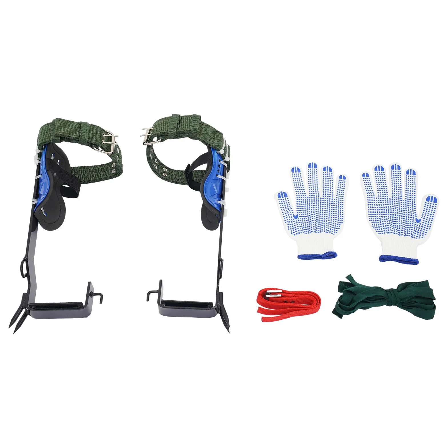 Crampons d'arbre en acier trempé 45# avec sangles réglables, pédale antidérapante 100kg pour élagage et cueillette