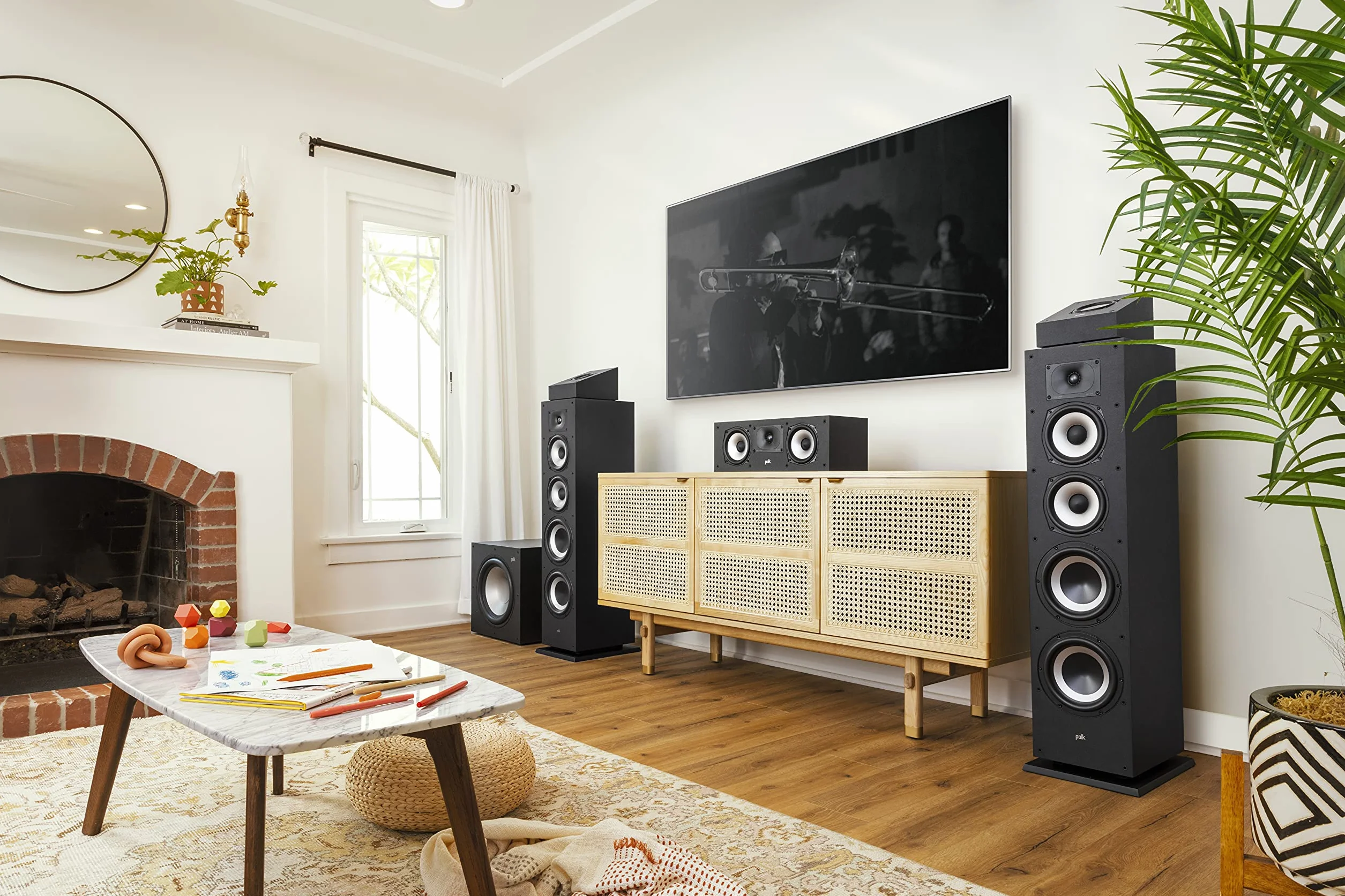 Polk Module de Hauteur Audio MXT90, Haut-parleurs d'extension pour MXT20, MXT60 et MXT70, certifié Dolby Atmos, Compatible avec DTS:X et DTS Virtual:X (Paire) Blanc