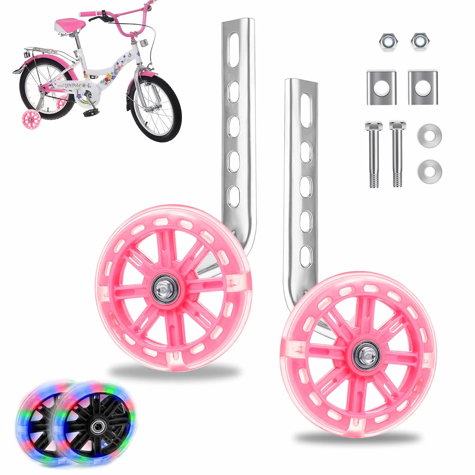 Roues stabilisatrices universelles Flash pour vélo enfant 12-20 pouces