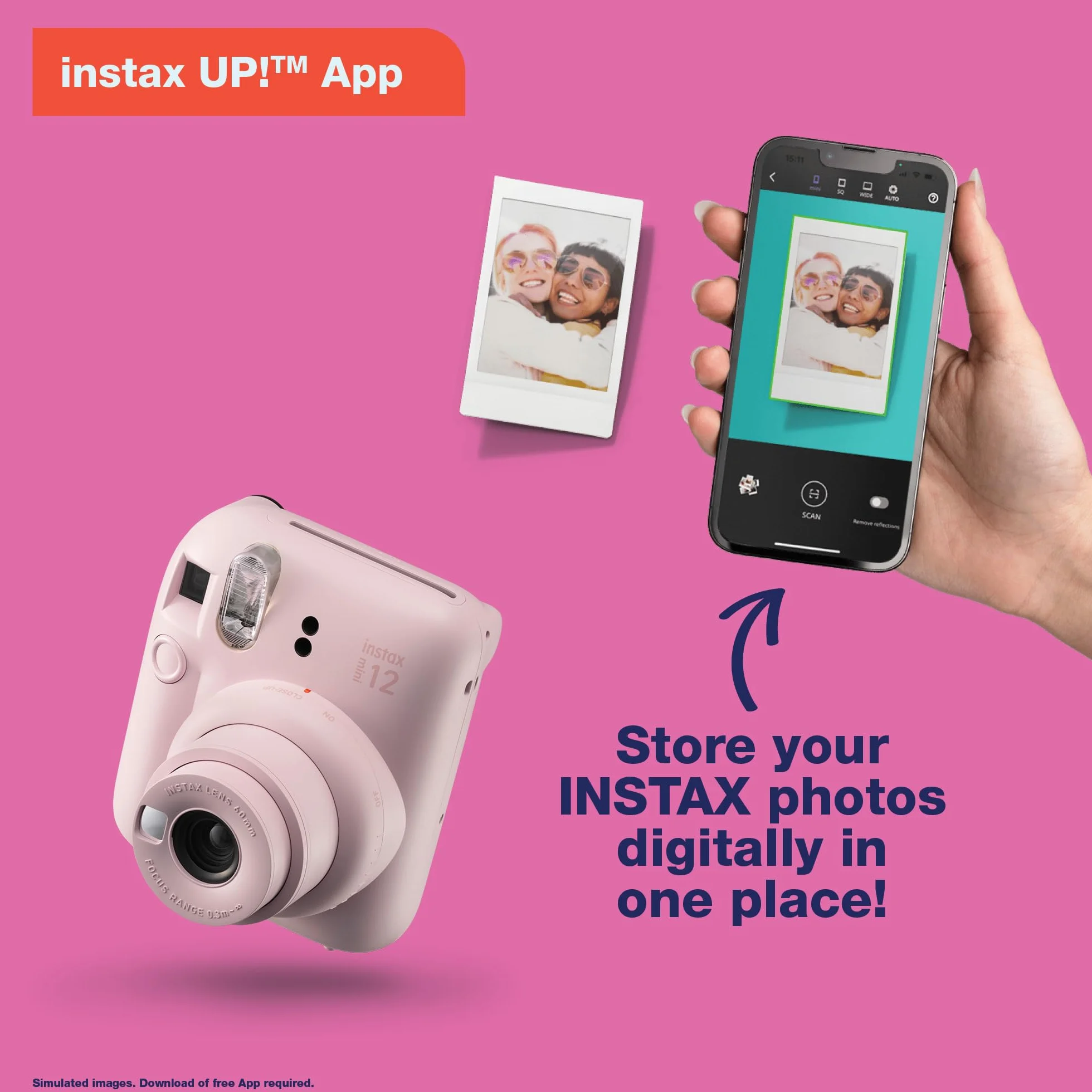 Fujifilm Instax Mini 12 Appareil Photo instantané Rose