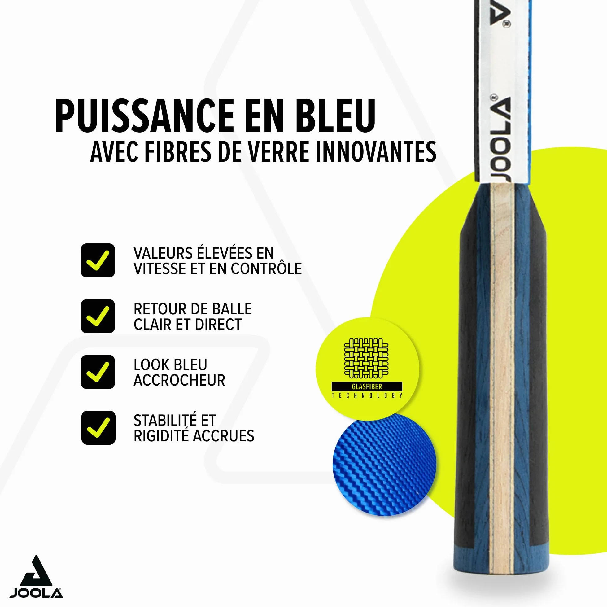 JOOLA White Infinity Z Carbon GL Raquette Tennis de Table Professionnelle Boîte Magnétique