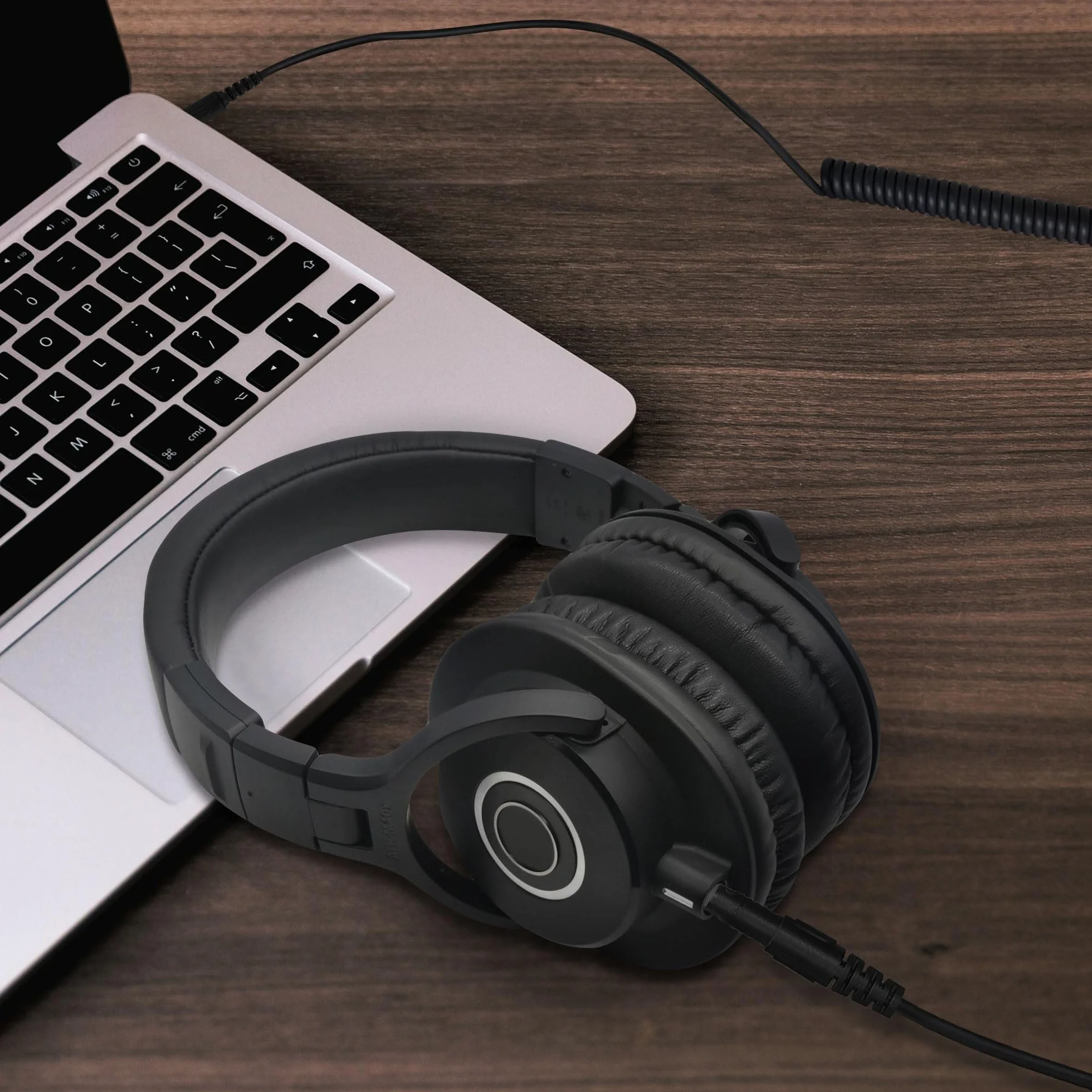kwmobile Câble compatible avec AudioTechnica ATH-M50X / M40X / M60X / M70X - Câble de Rechange 3,5mm pour Casque Audio avec Adaptateur Connecteur 6,35 mm