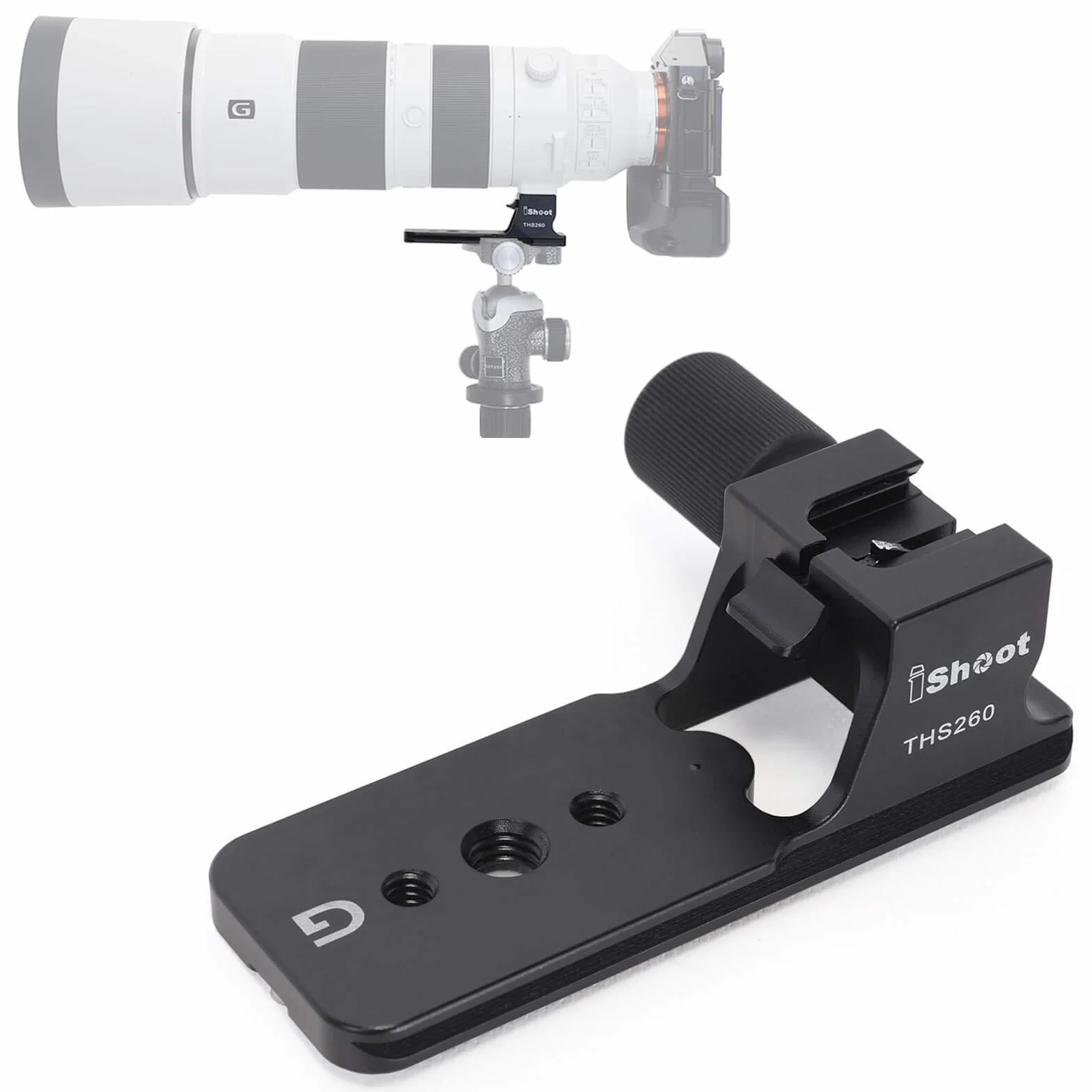 iShoot Pièces de rechange pour Sony FE 200-600 mm f/5.6-6.3 G OSS Lens - Anneaux de fixation pour trépied