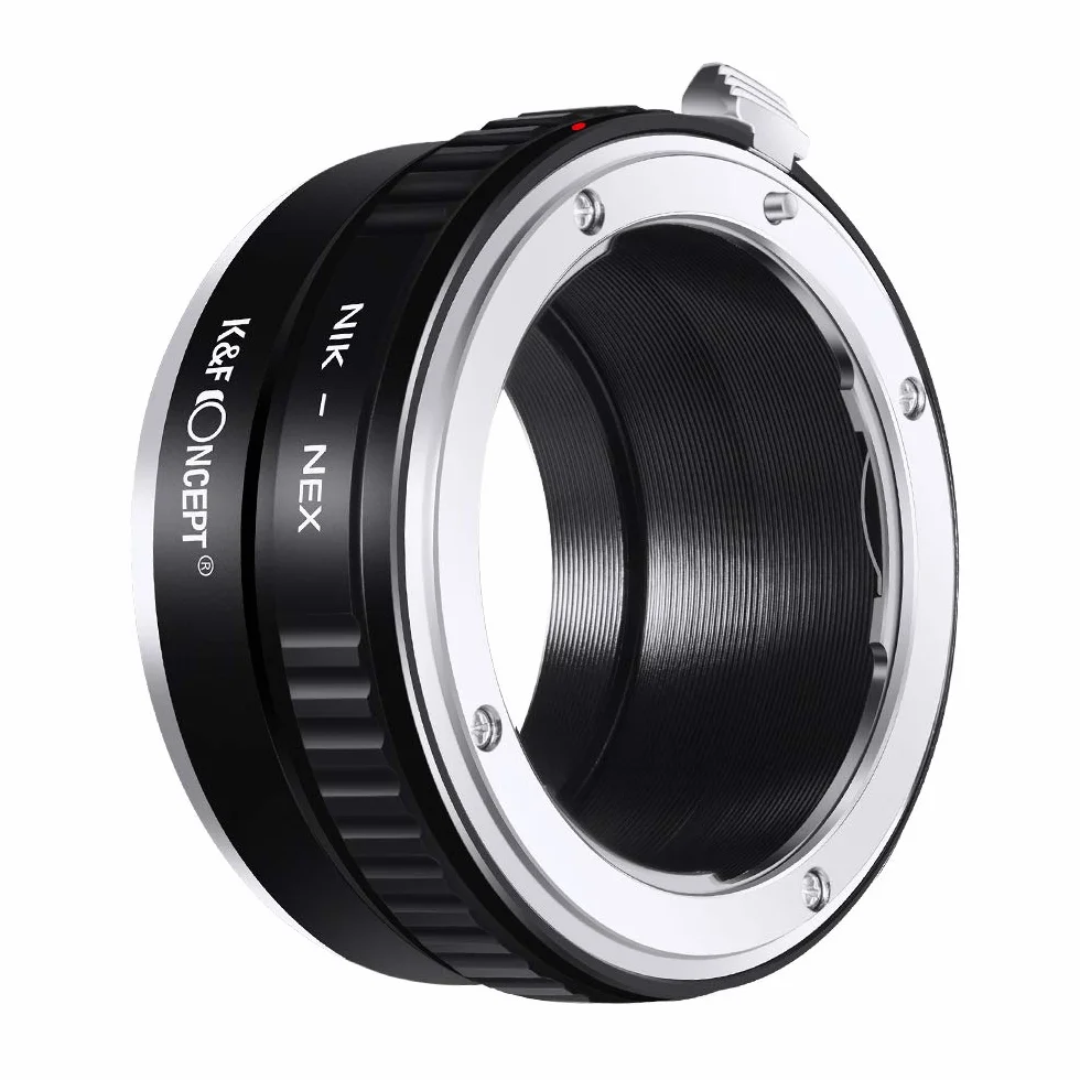 Bague adaptation objectif pour Nikon-NEX Adaptateur monture objectif pour monter objectif Nikon AI vers boîtier Sony NEX comme Sony NEX-3 NEX-3C NEX-3N NEX-5 NEX-5C NEX-5N NEX-5R NEX-5T NEX-6 NEX-7 NEX-F3 NEX-VG10 VG20 en Métal