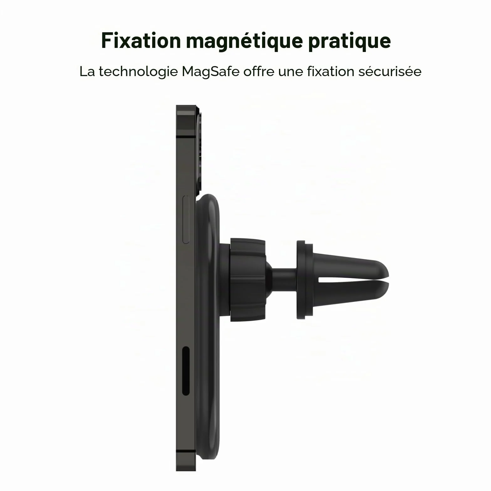 Belkin BoostCharge Chargeur de voiture Magnétique sans fil, Support Telephone Voiture Magnetique, Compatible MagSafe, pour l’iPhone 17, 16, 15, 14, 13, 12 Pro, Max, Plus, mini (câble inclus)