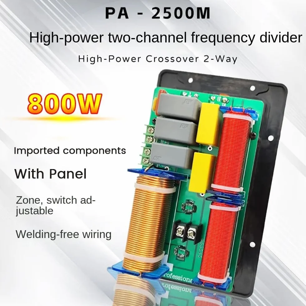 800 W 2 Voies Haut-Parleur Séparateur de Fréquence Audio Aigus Basses 2 Unités Filtres Croisés Bricolage HiFi Home Cinéma Installation Facile