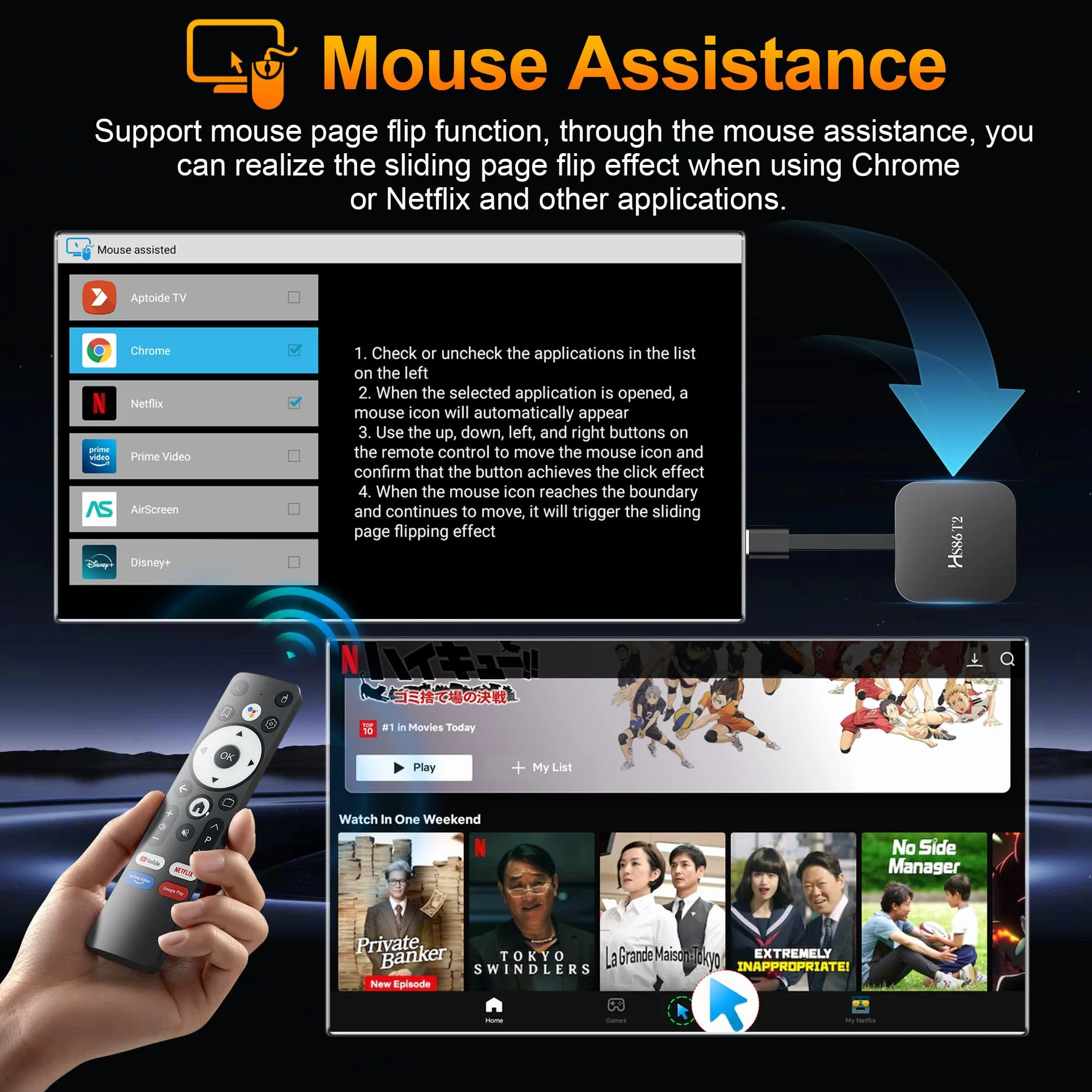Android TV Stick 14.0, Smart TV Stick 2 Go de RAM, 16 Go de ROM, puce RK3518, double WiFi 2,4 G/5,8 G, BT5.0, HDMI 2.0 et HD 4K, télécommande vocale, prise en charge vidéo et audio Noir 2026