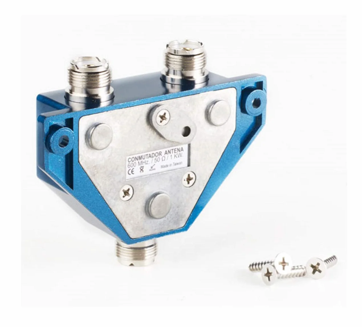 Jetfon CX-201U Commutateur d'Antenne Manuel 2 Positions – Switch Coaxial Haute Puissance 1kW – Fréquence jusqu'à 600 MHz – Connecteurs SO-239 (PL-259 Femelle) – Idéal Radioamateur, VHF/UHF, CB
