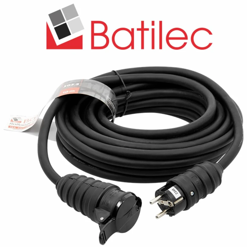 BATILEC Rallonge électrique IP44 10m HO7RN-F 3G2.5mm²