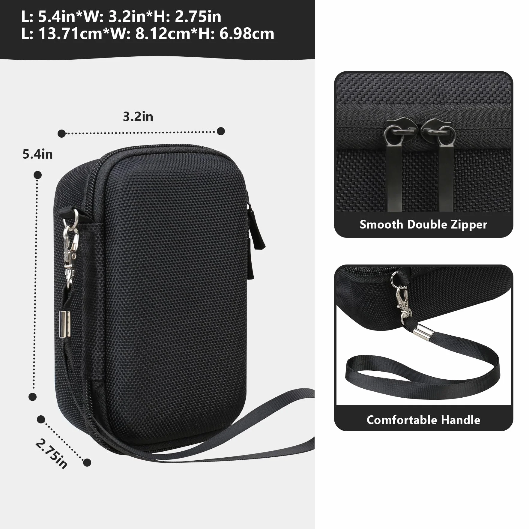 Étui pour Panasonic Lumix TZ99 TZ300 Appareil Photo Compact Zoom Sac de Protection Noir